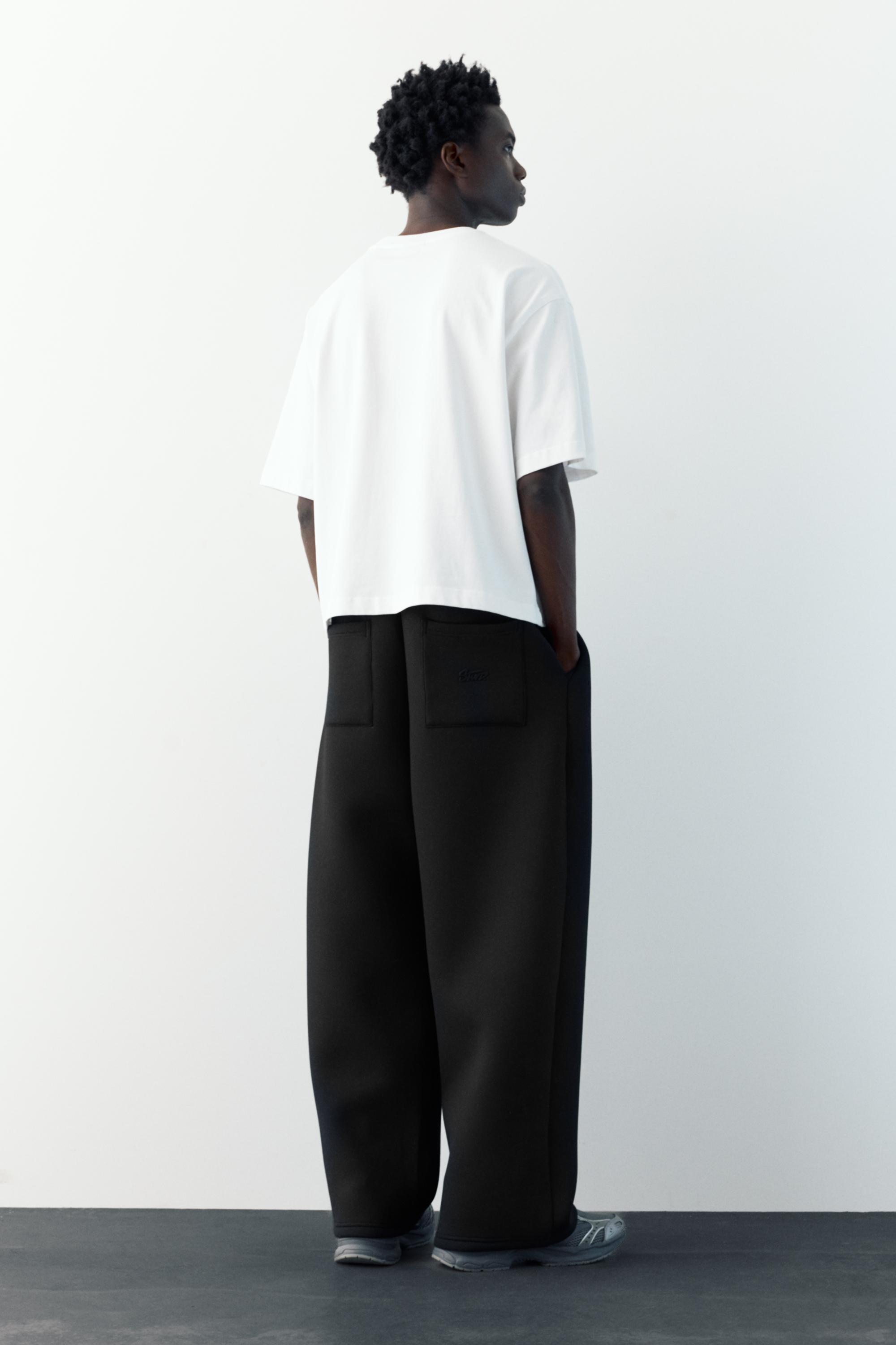Balloon fit tracksuit bottoms — Black