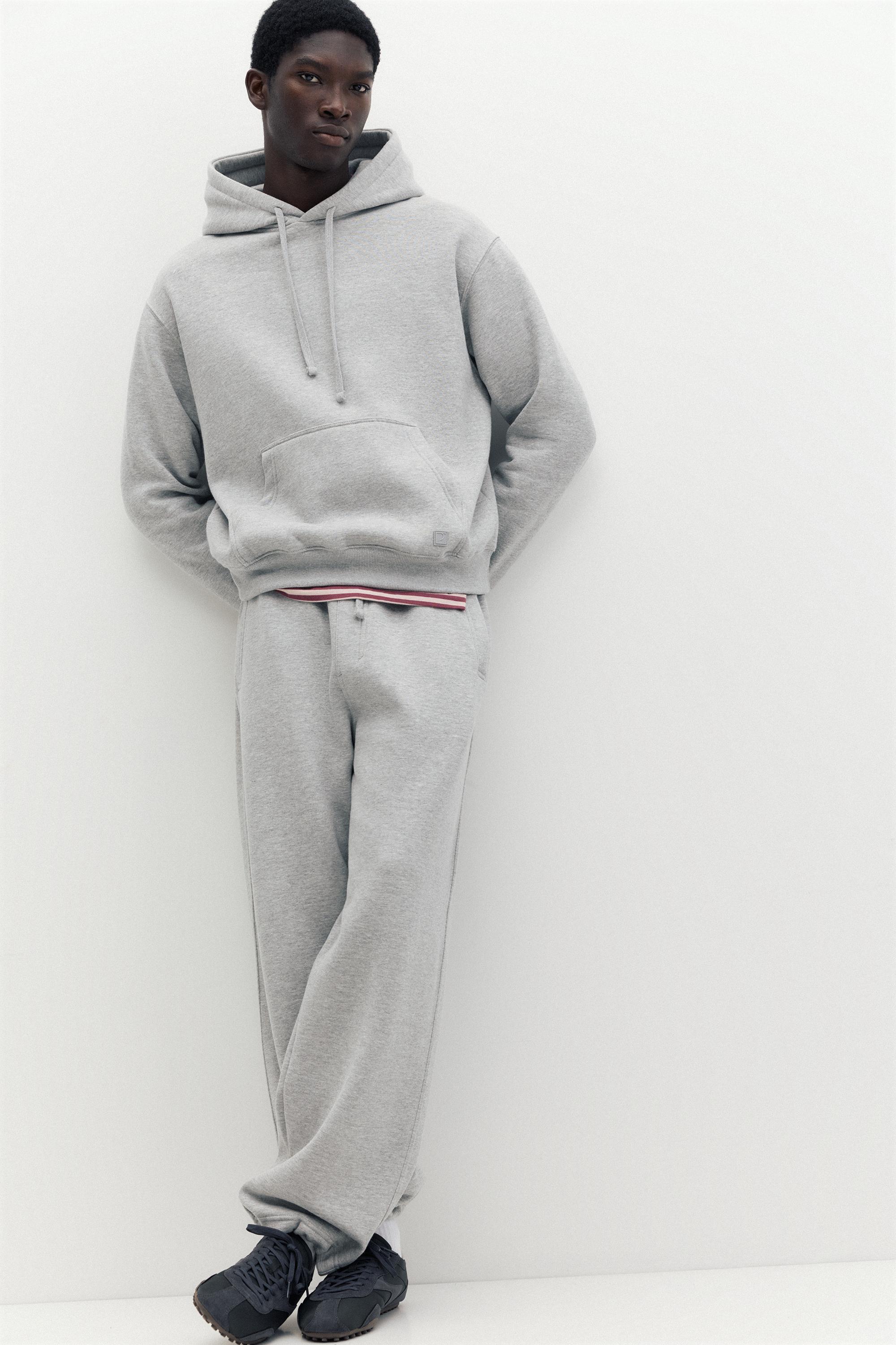 Baggy joggers — Grey marl