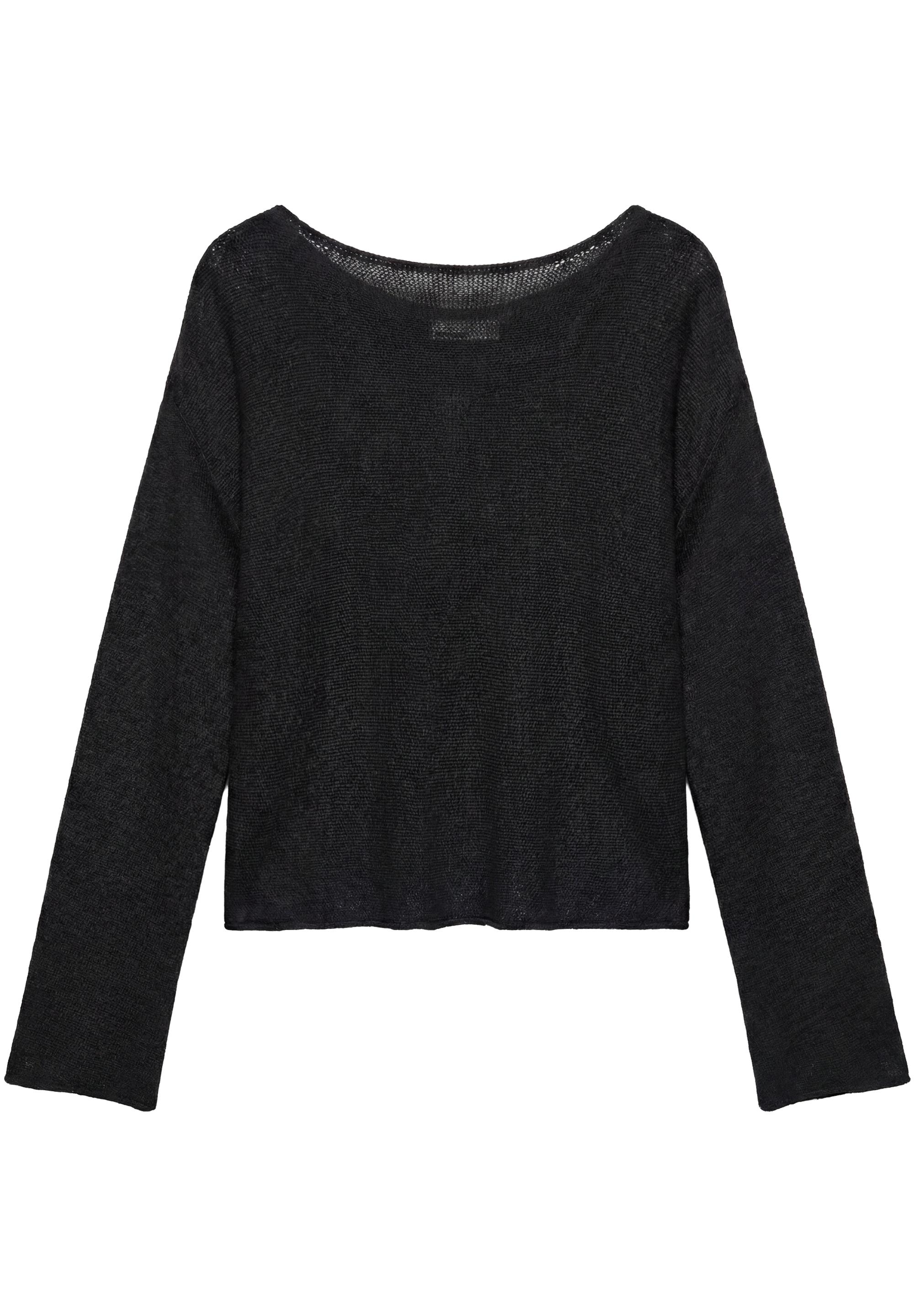 Fine knit jumper — Black