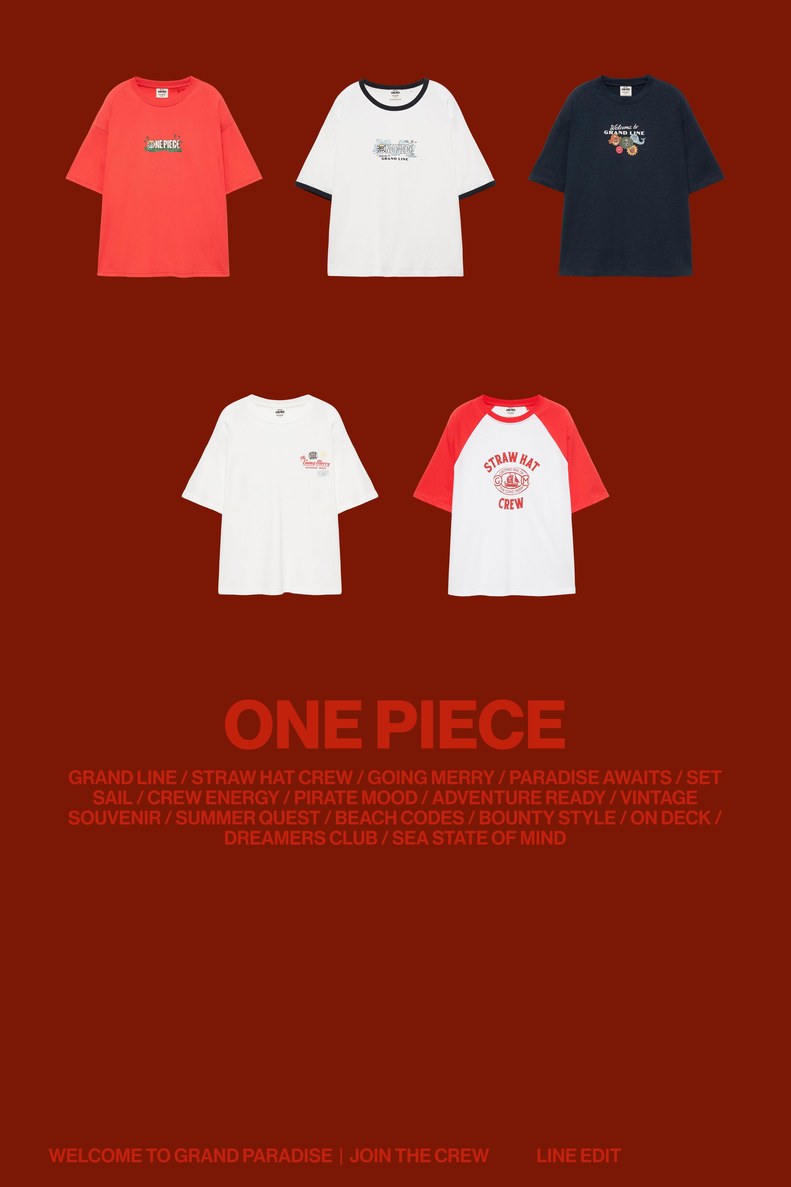 One Piece ribbed T-shirt — Ecru