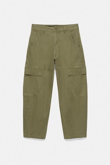 Barrel-leg cargo trousers — Khaki 6