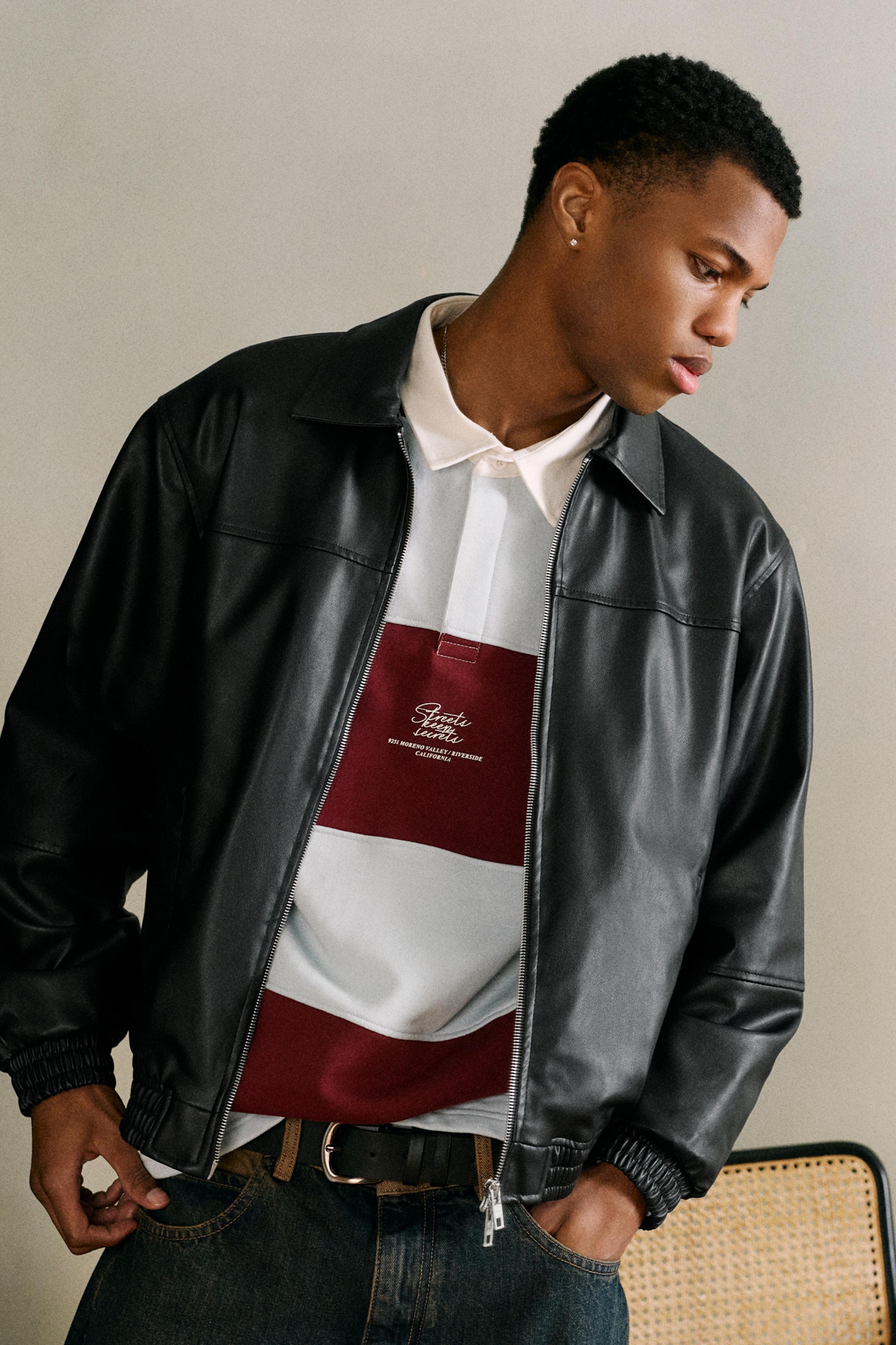 Men's Faux Leather Jackets | Pull&Bear United States