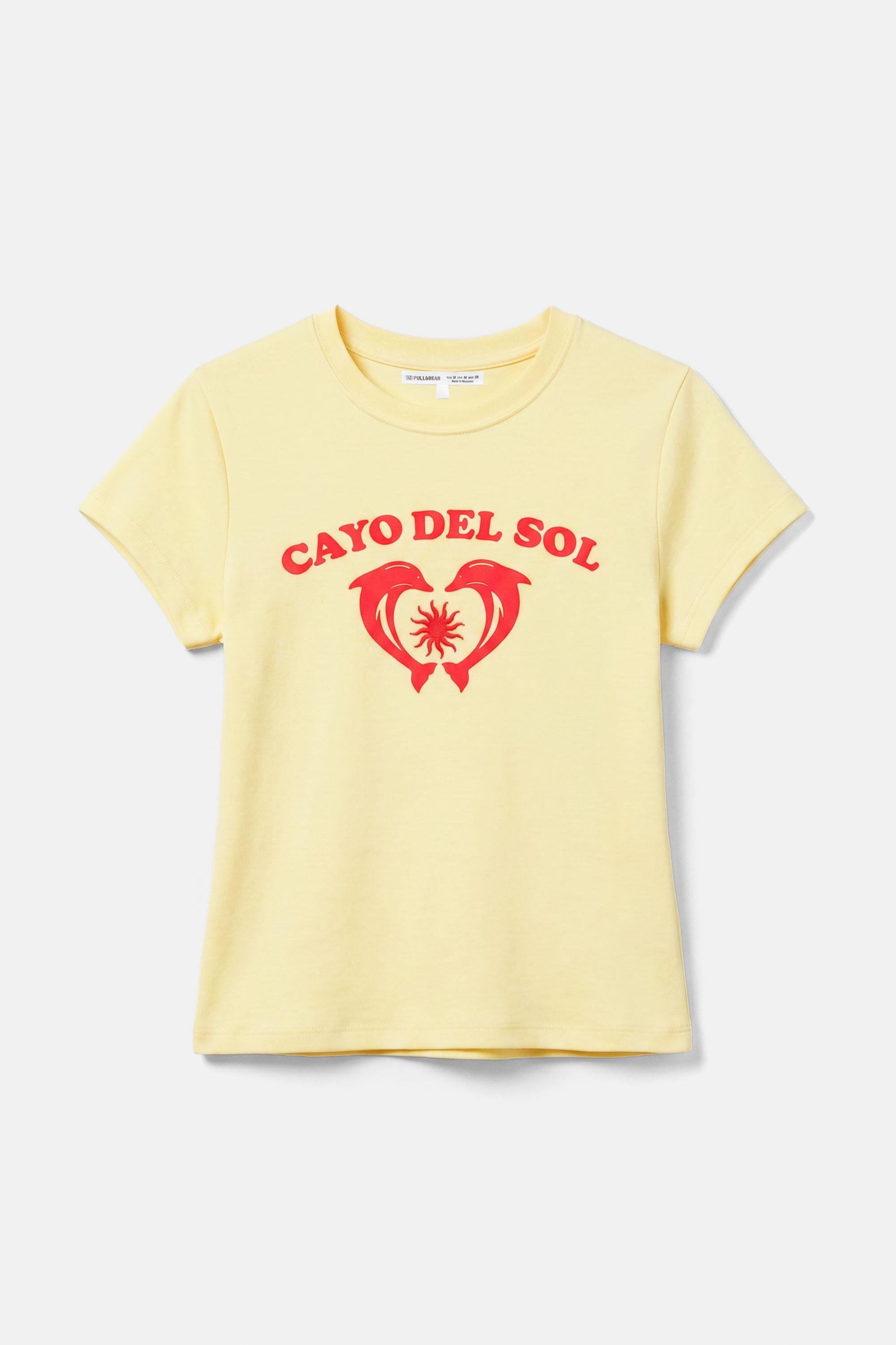 Dolphin T-shirt — Pale yellow