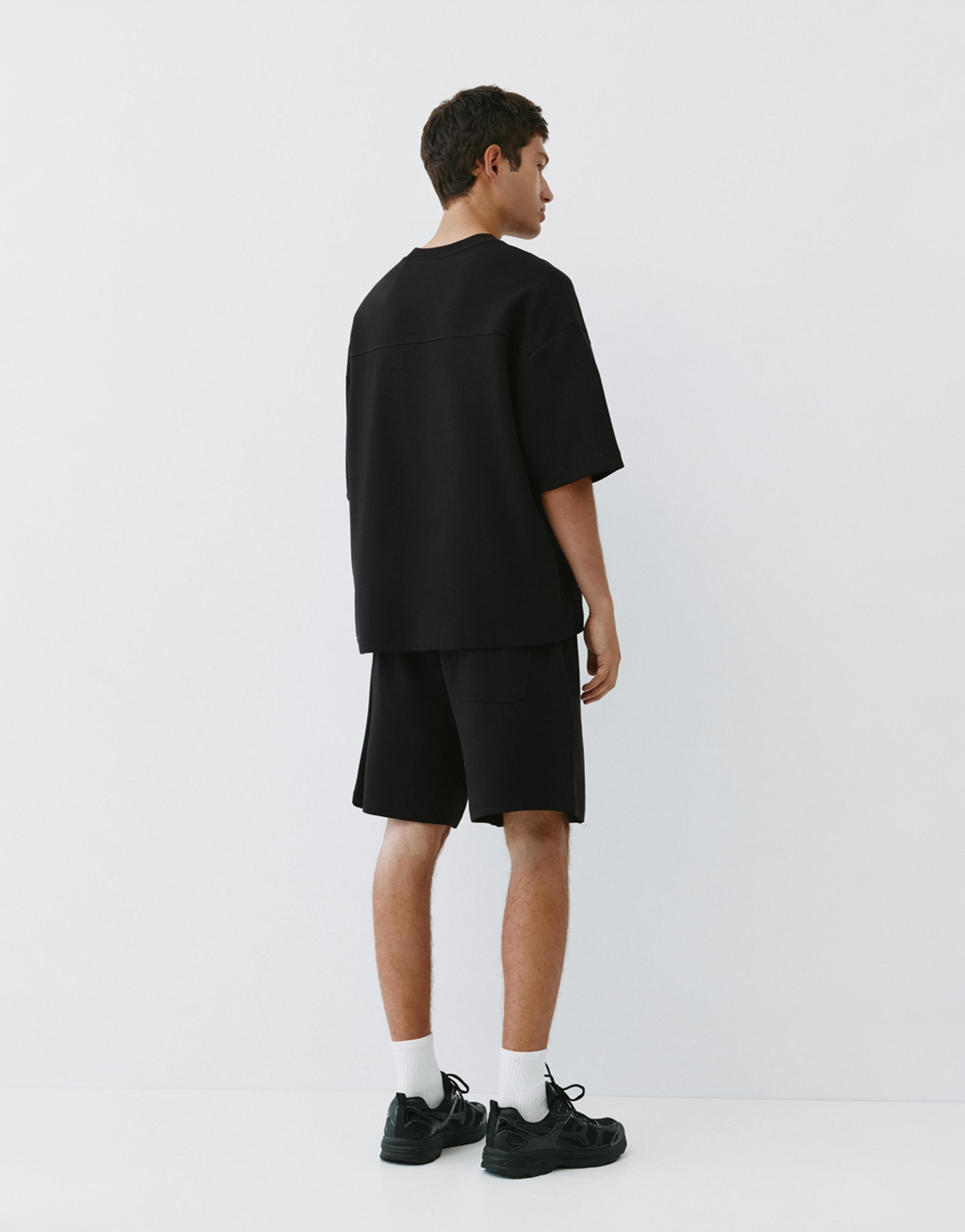 Interlock jogger Bermuda shorts — Black