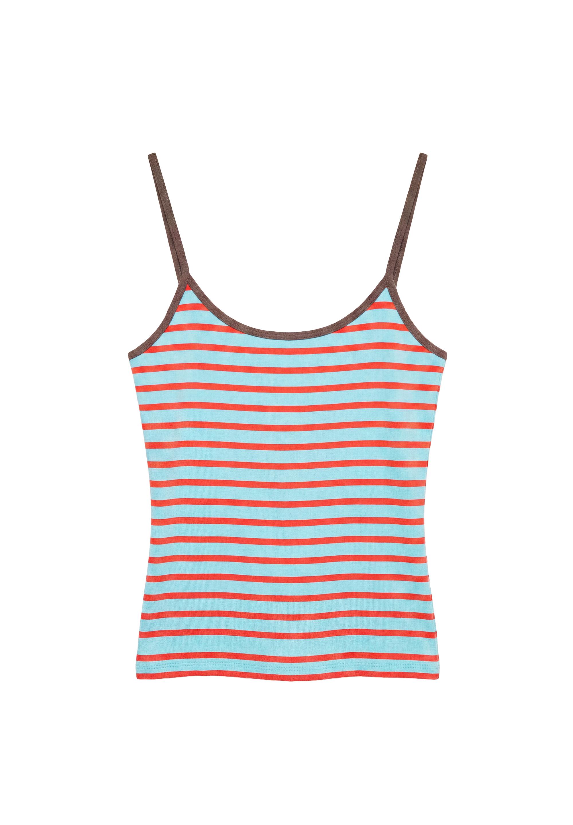 Thin strap top — Striped