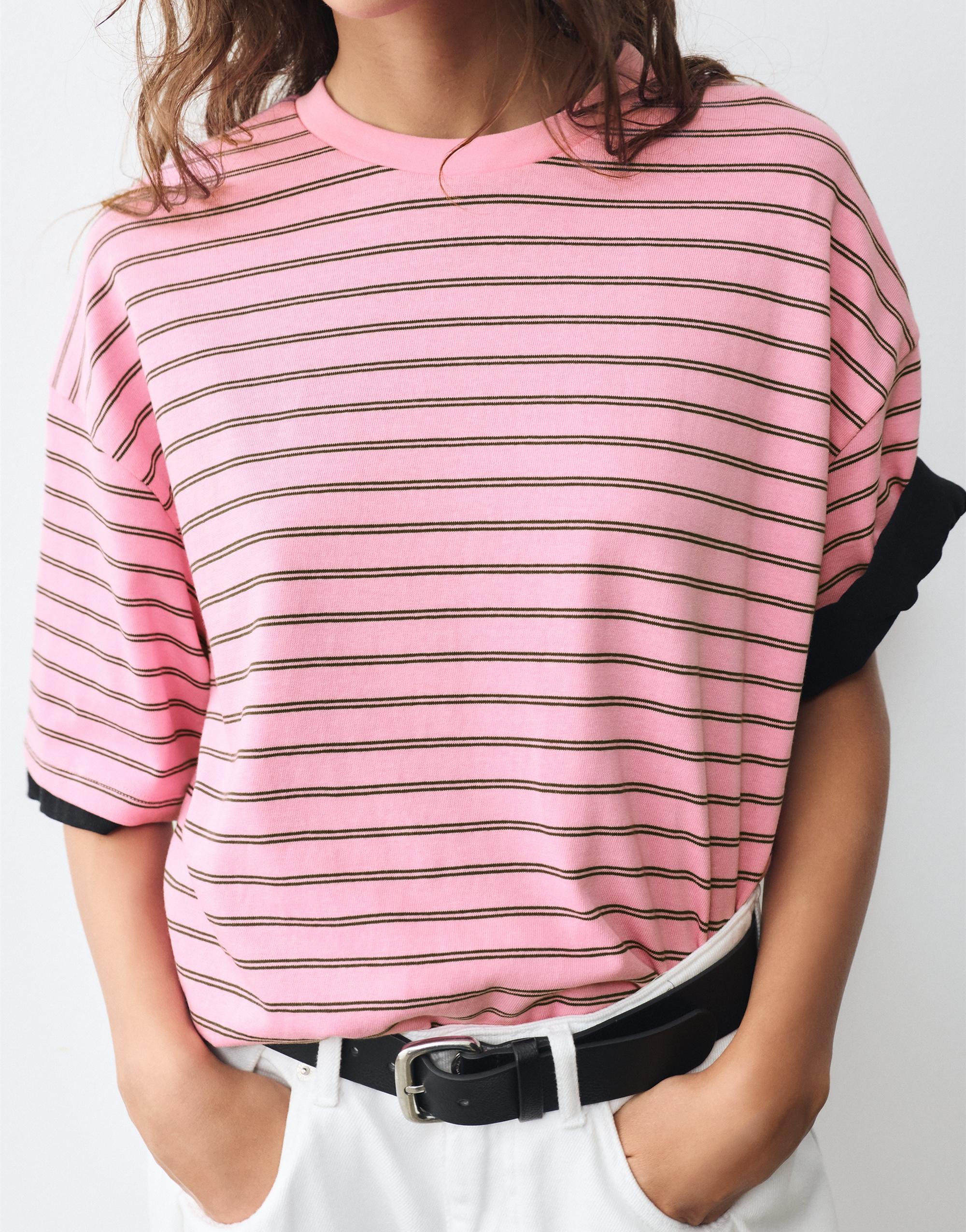Oversize short sleeve T-shirt — Pink