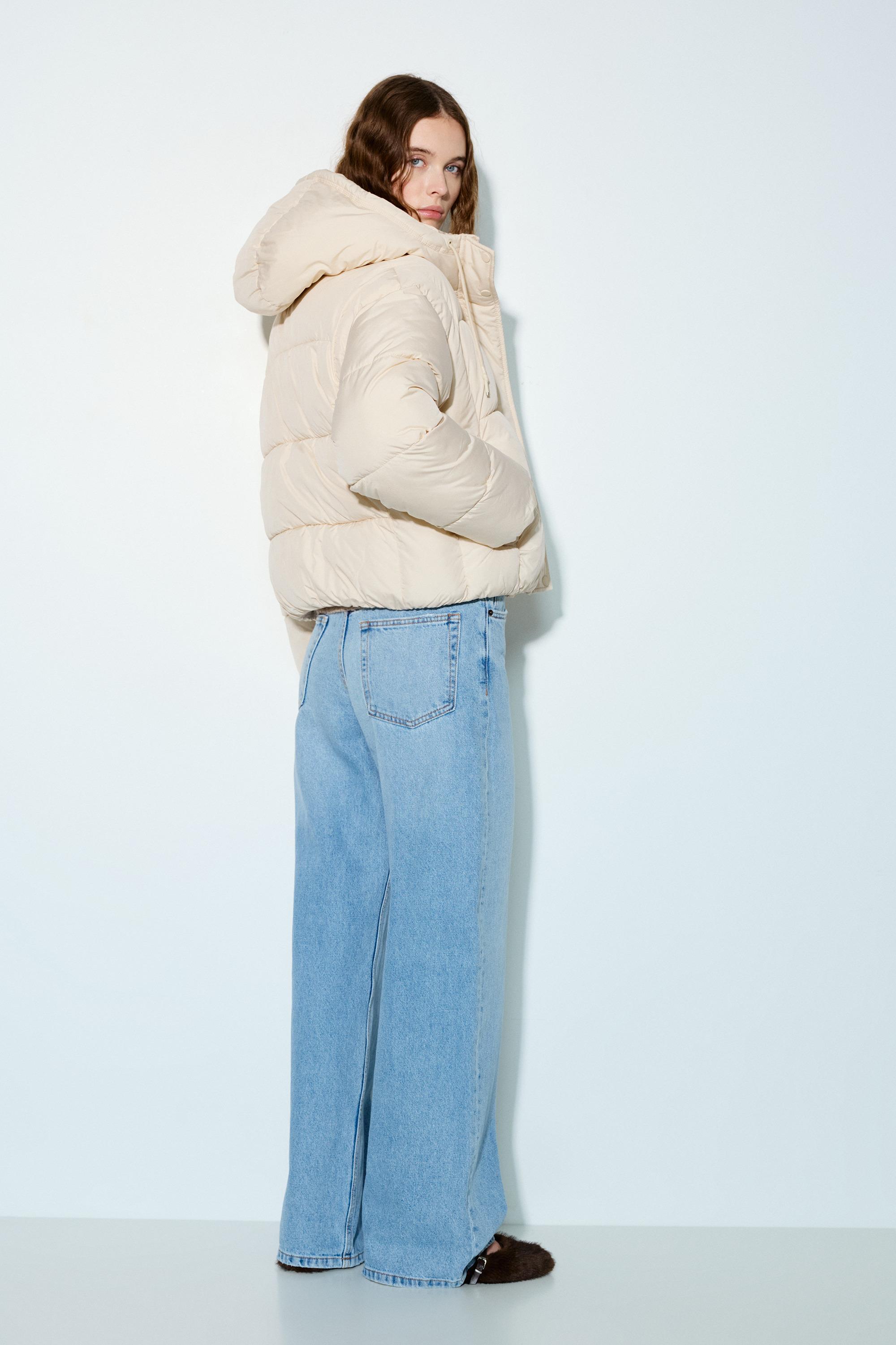 Hooded Padded Jacket — Ecru