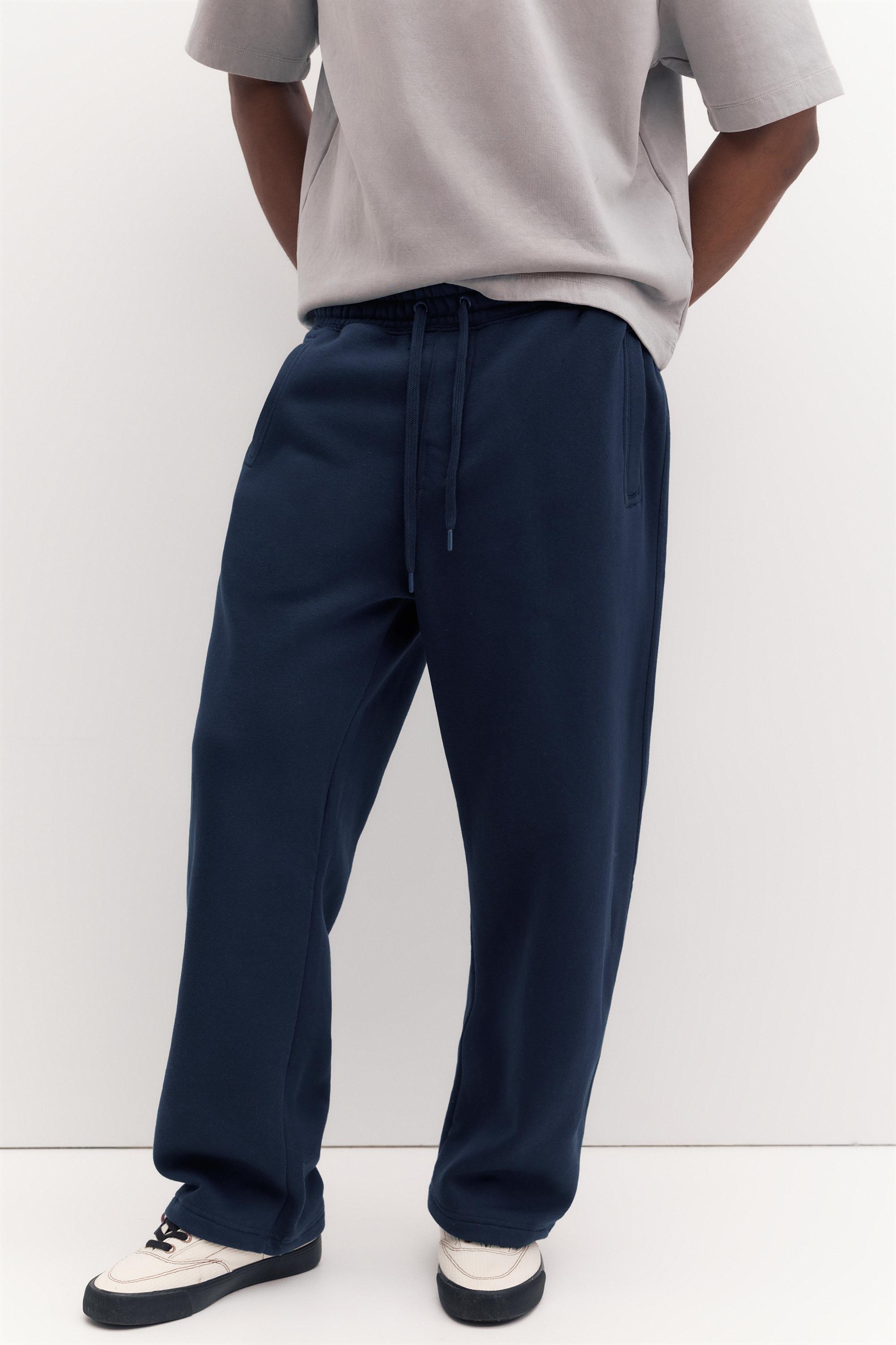 Basic baggy tracksuit bottoms — Navy
