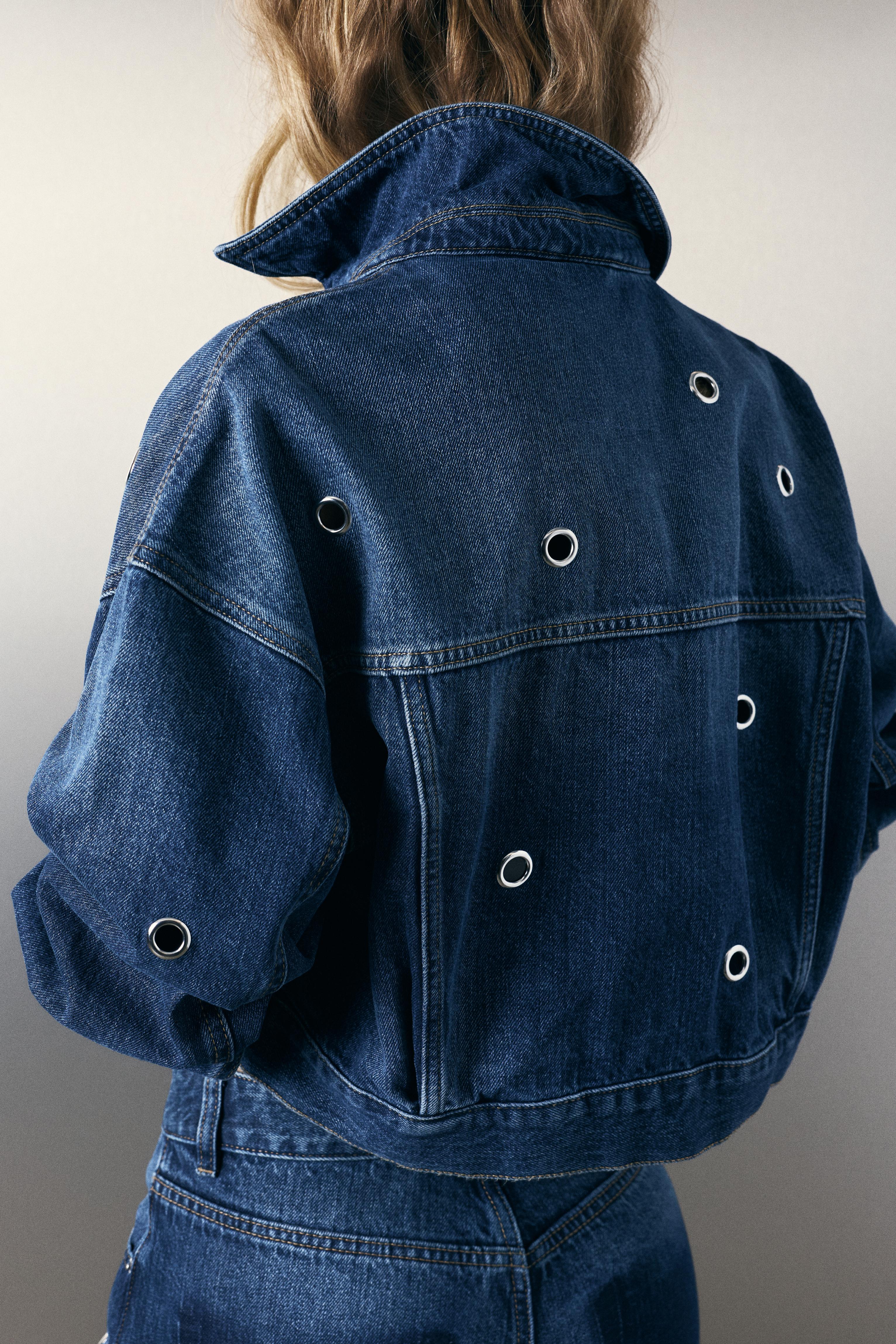 Giacca Jeans Occhielli