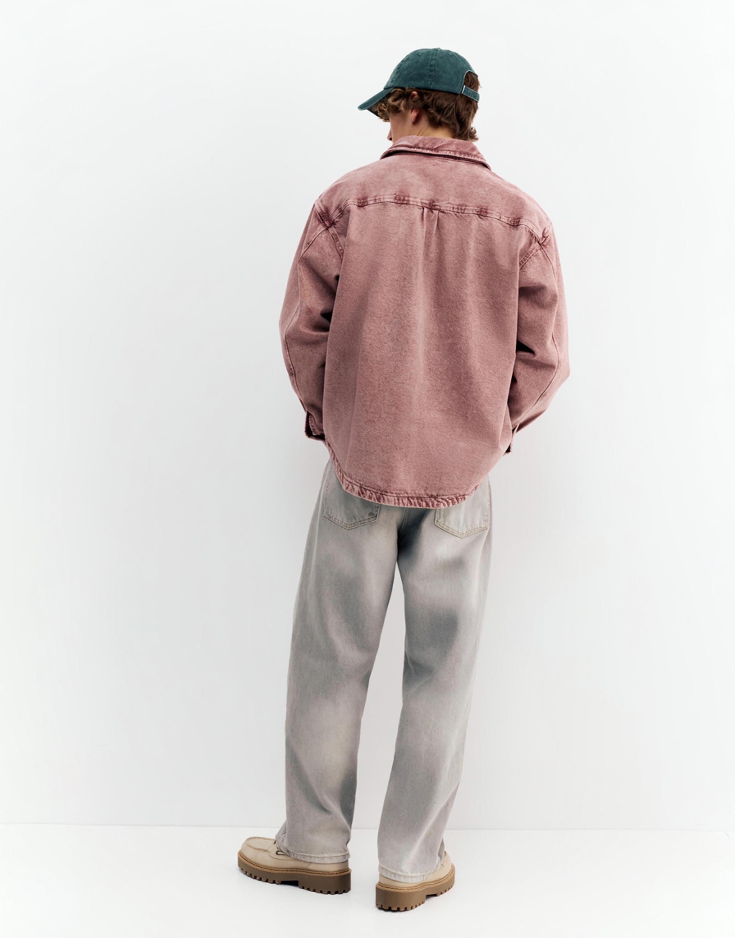 Soluk görünümlü jean gömlek - Görsel 22