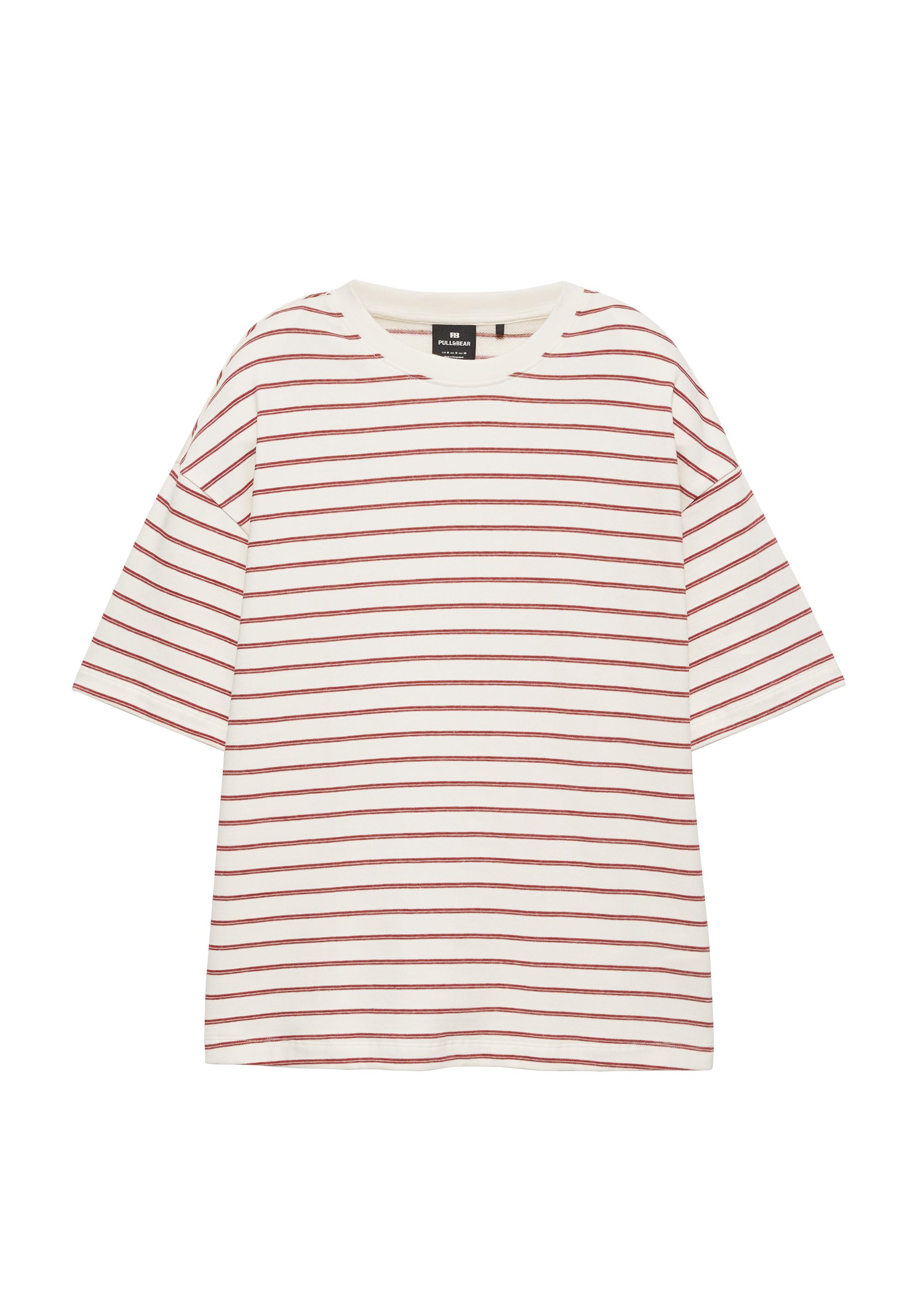 Striped boxy-fit T-shirt — Off white