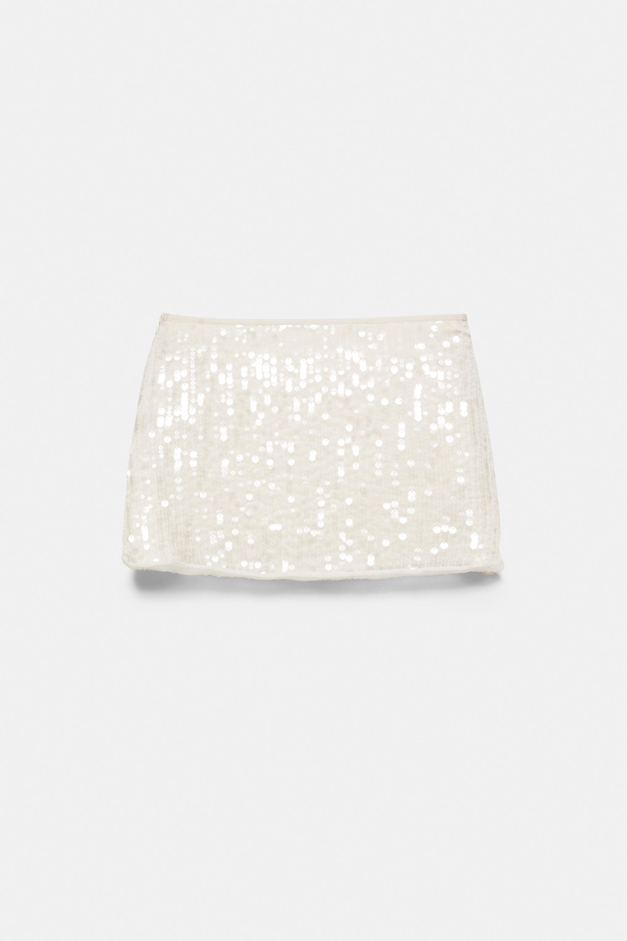 Sequin mini skirt — Ice