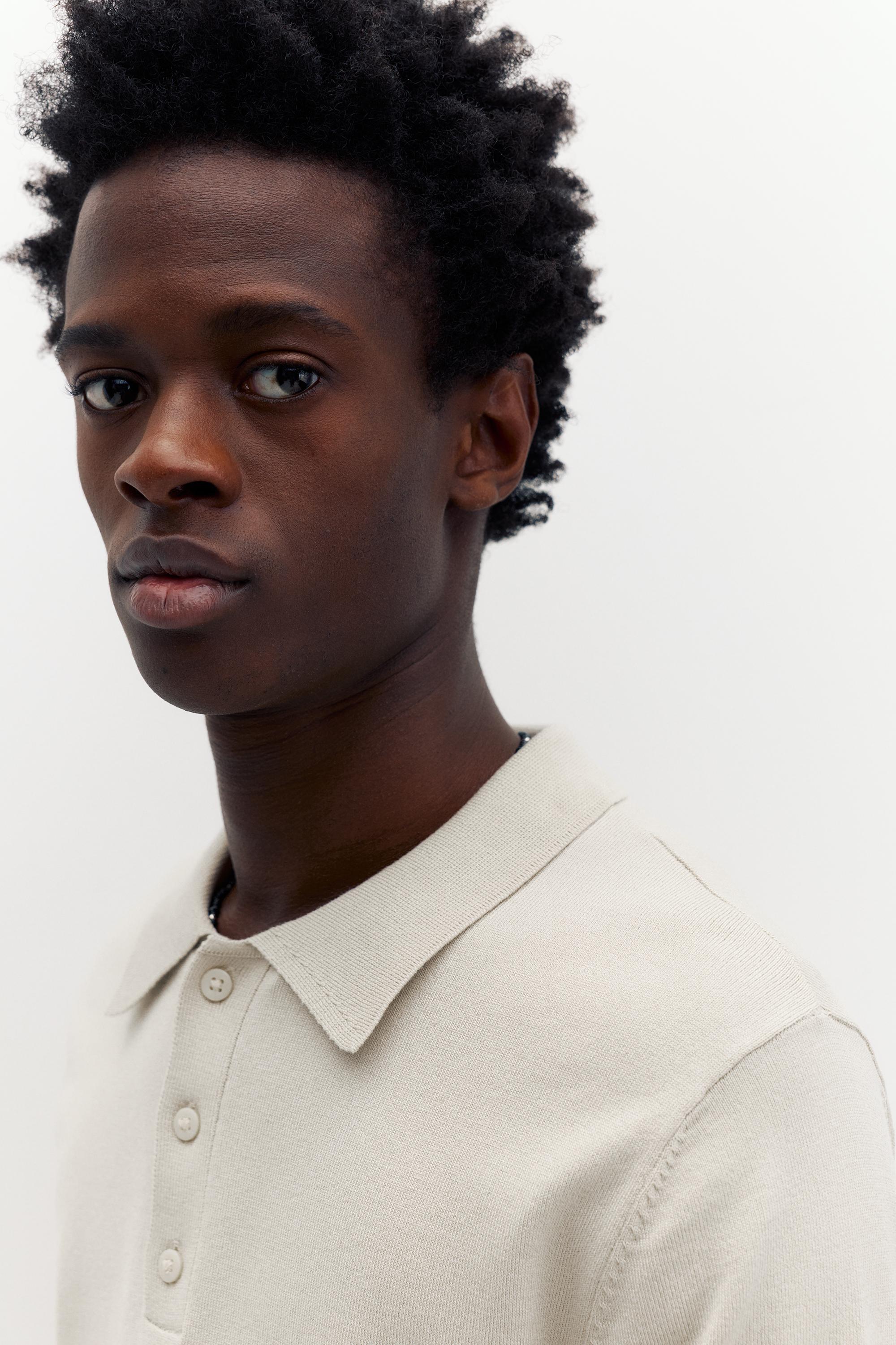 Kısa kollu örgü polo - Görsel 37