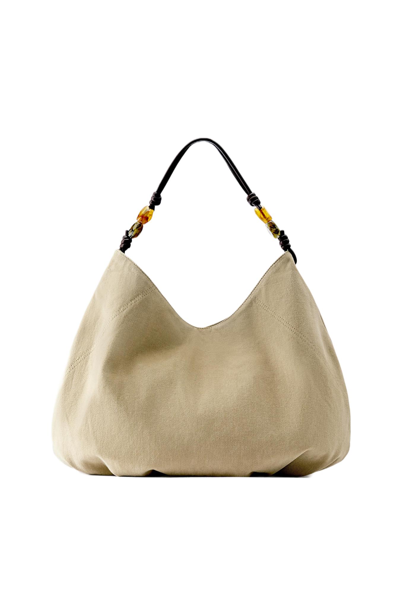 Bolso shopper abalorios