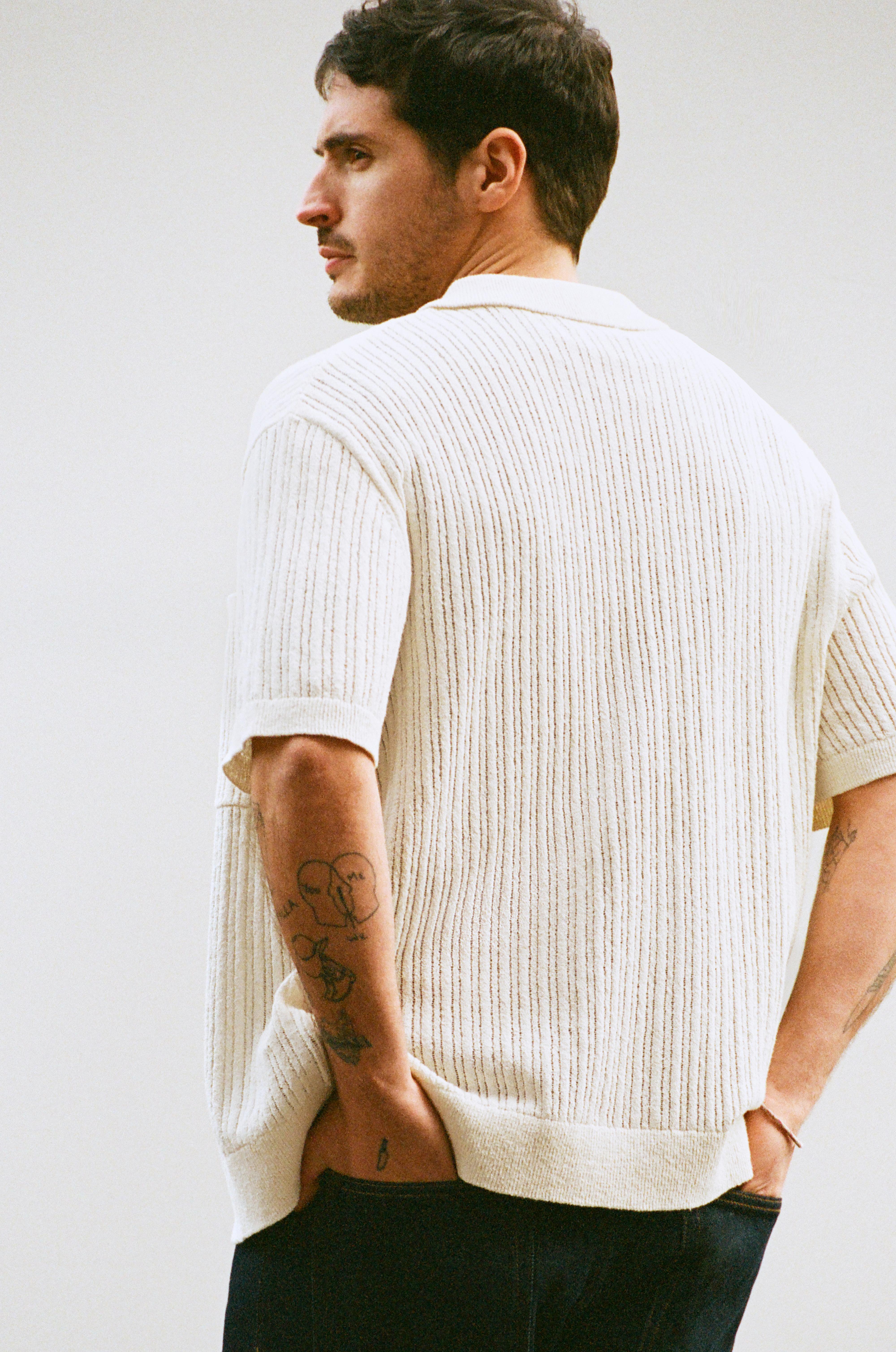 Kısa kollu örgü gömlek - Görsel 24