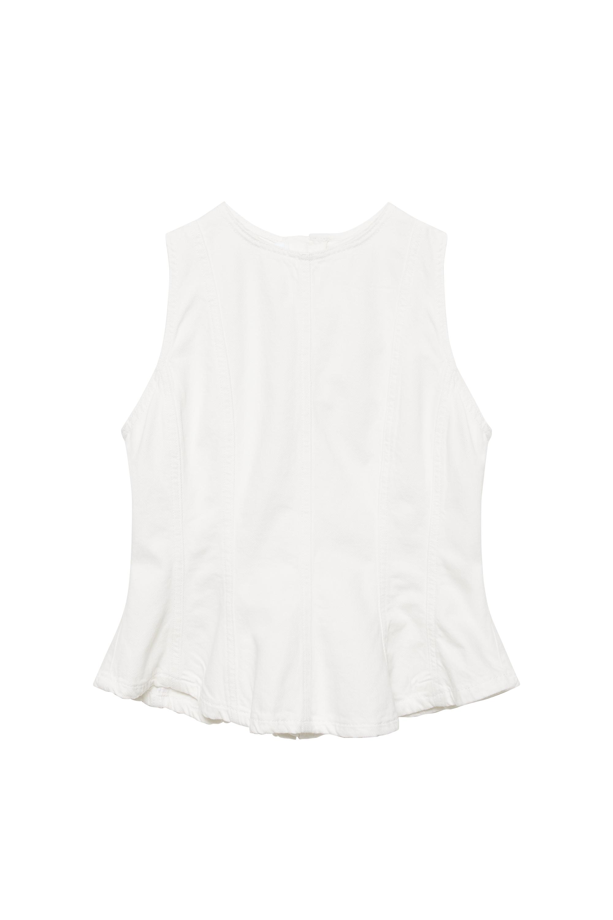 Denim peplum top