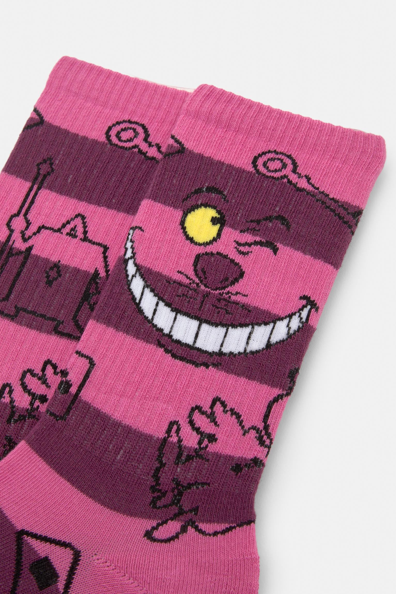 Alice in Wonderland desenli çorap - Görsel 5