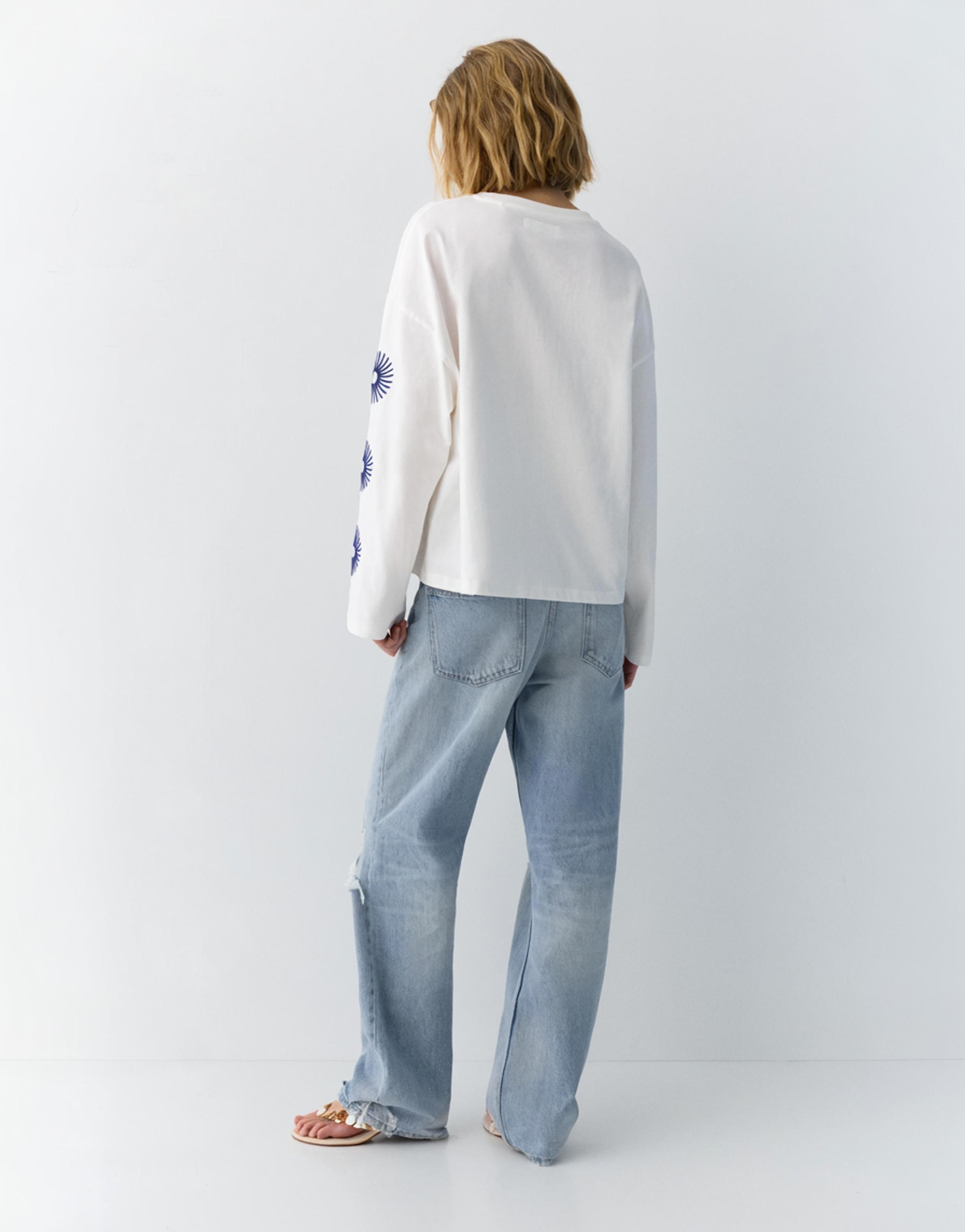 Güneş grafik detaylı t-shirt - Görsel 15