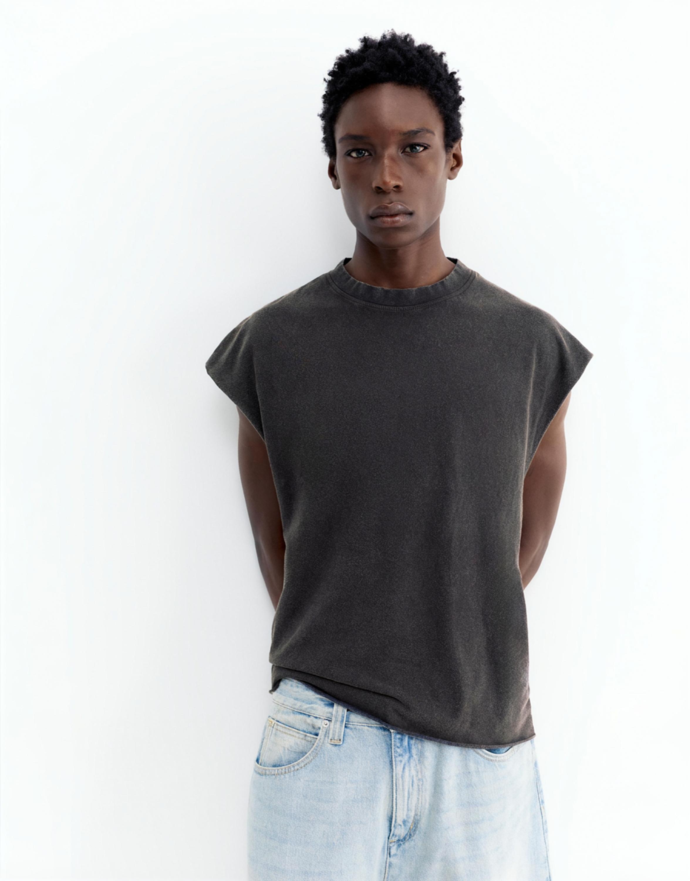 Acid wash tank top — Black
