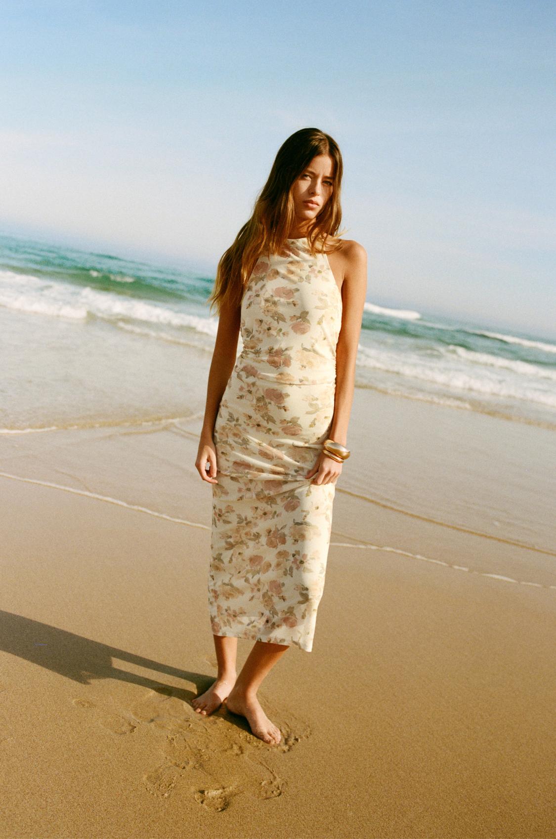 Vestido Midi Vestido Mini Estampado Bailarina Pull And Bear