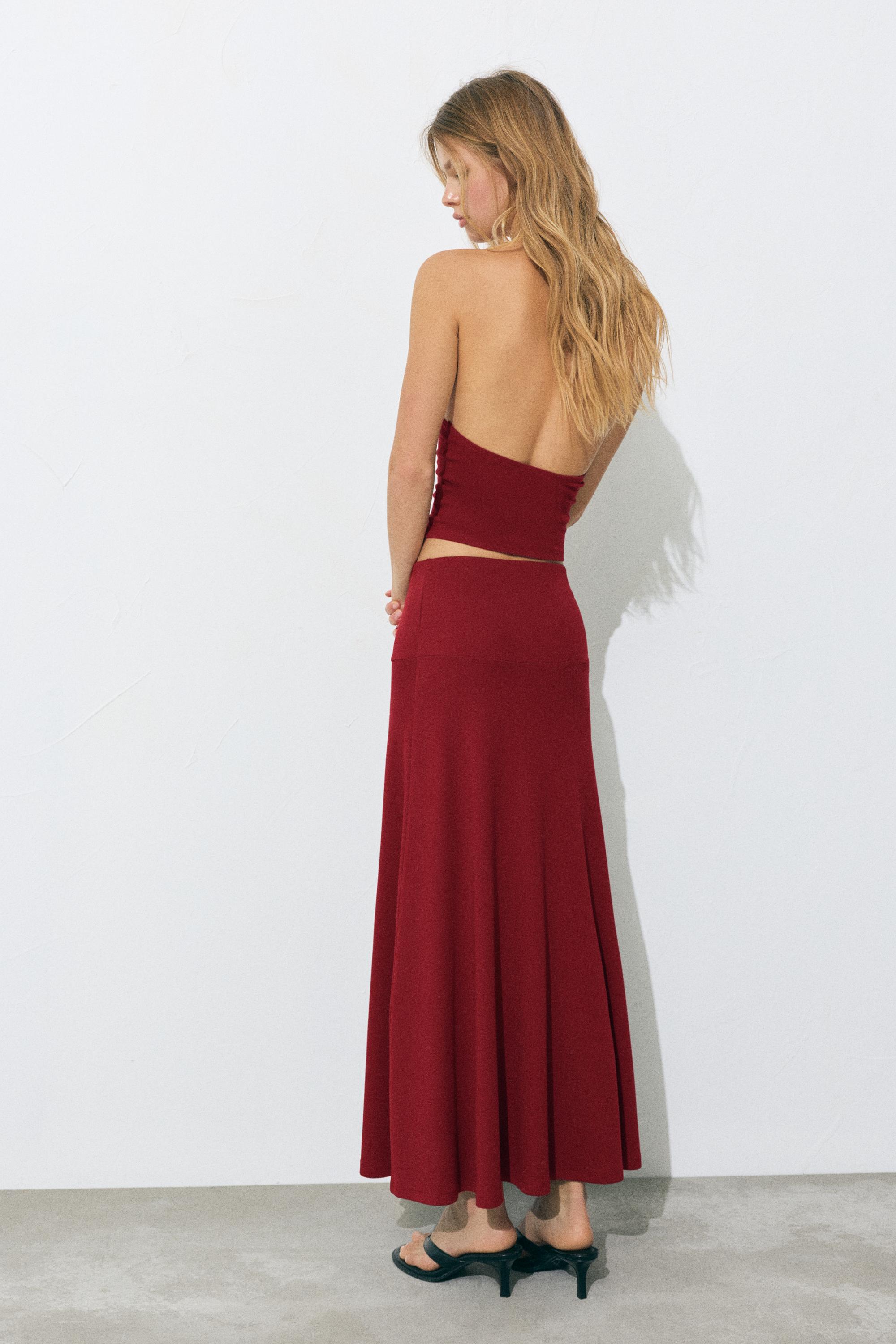 Evaze midi etek - Görsel 7