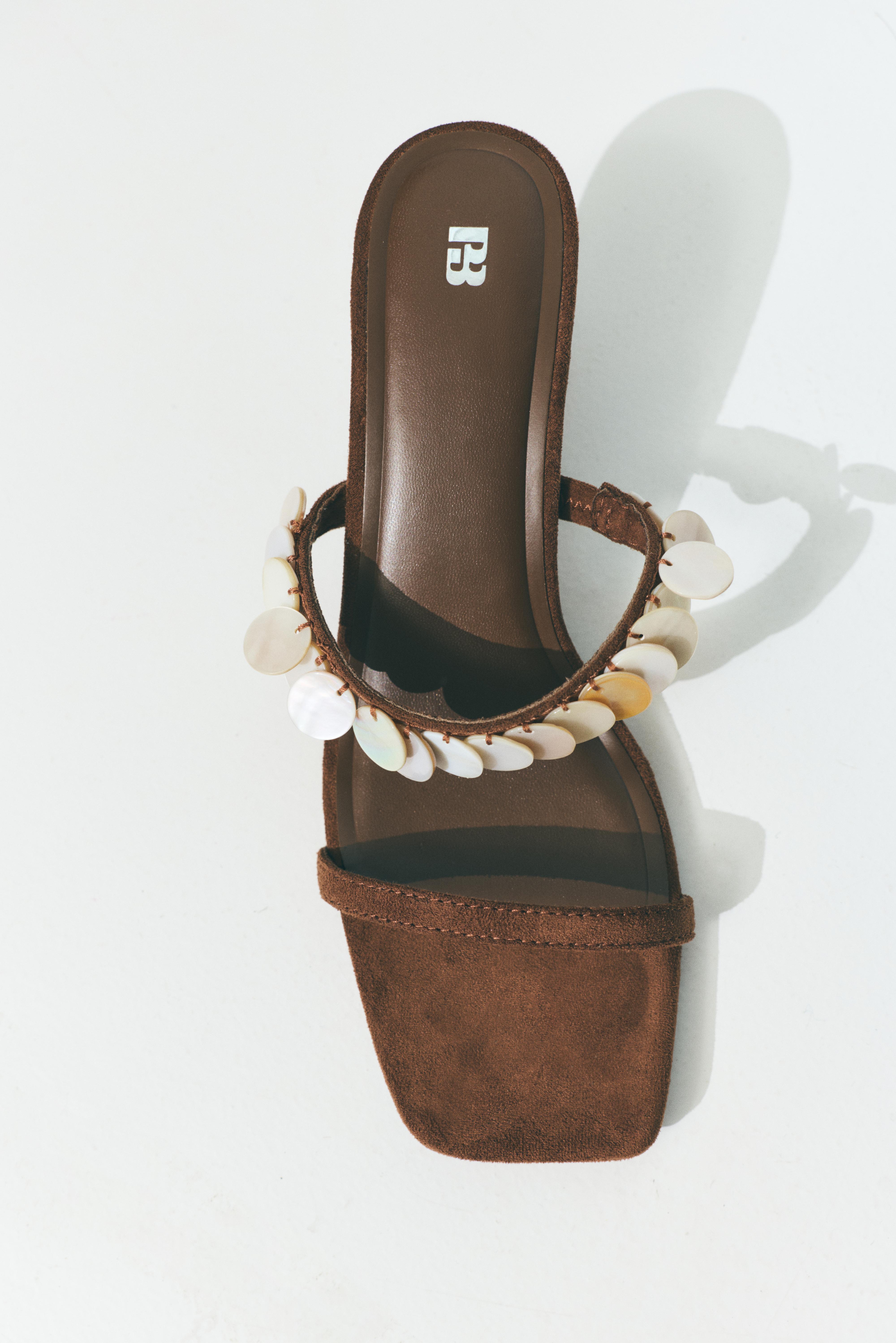 Boncuklu topuklu sandalet - Görsel 16