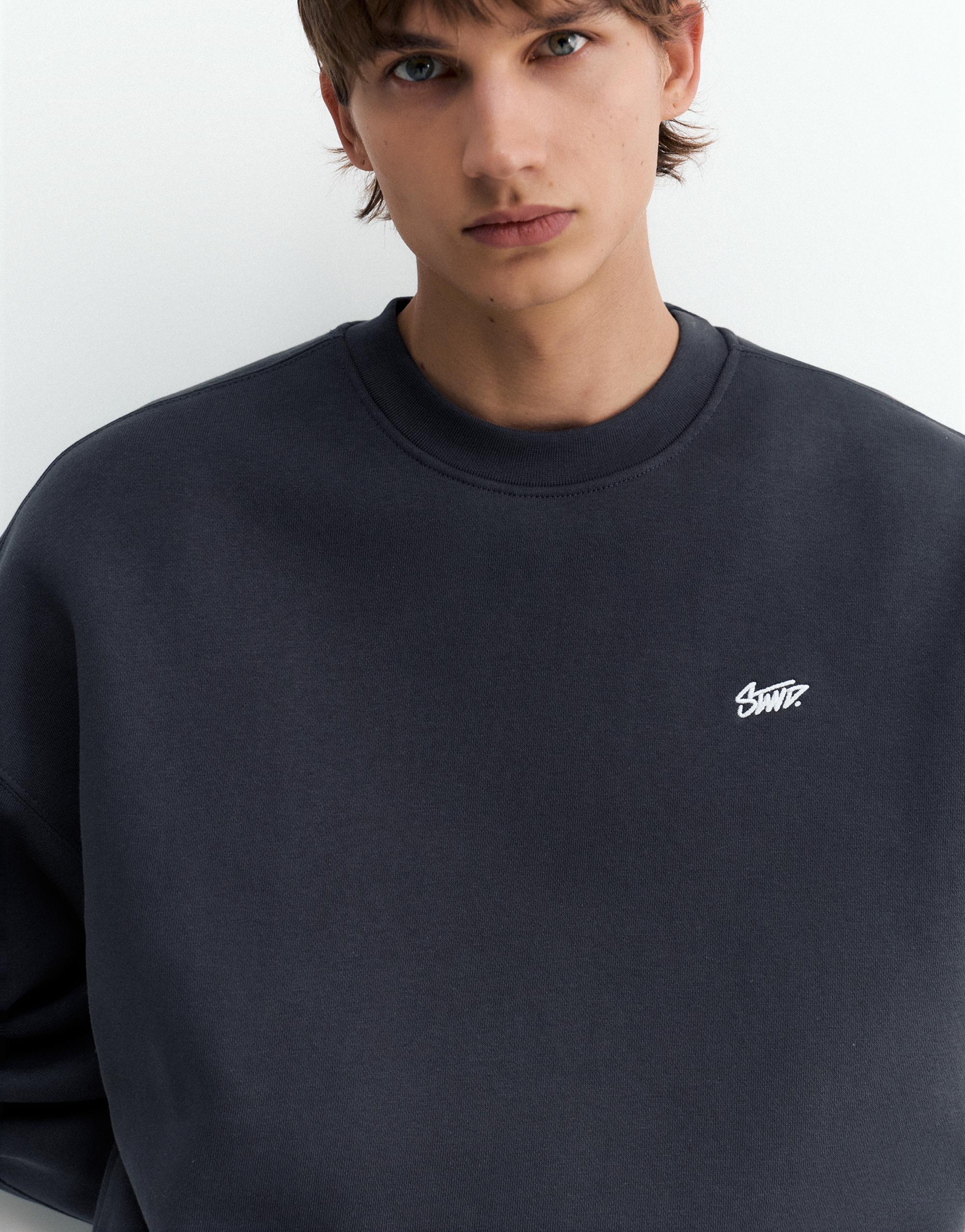 STWD boxy sweatshirt — Anthracite grey