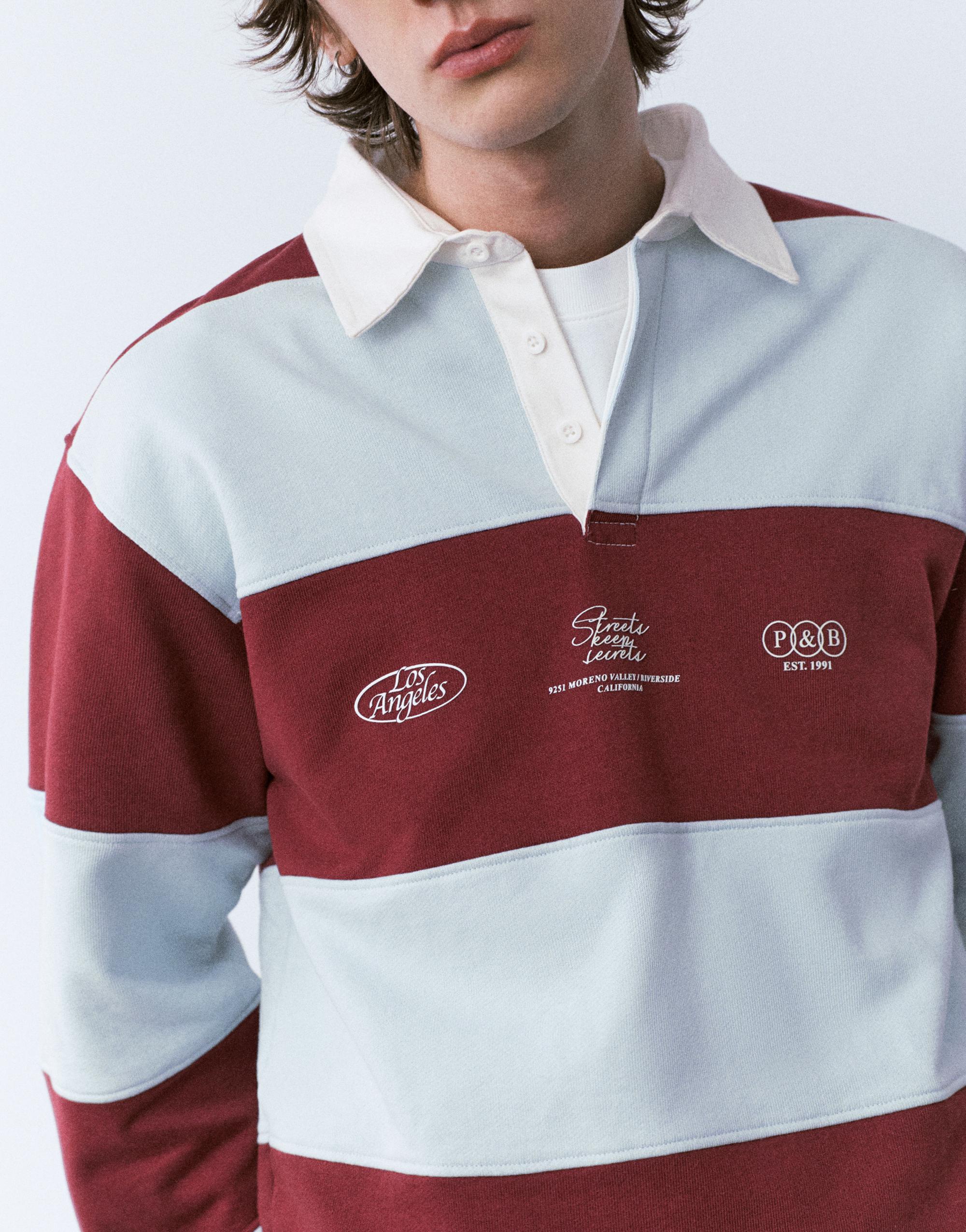 Çizgili uzun kollu polo - Görsel 12