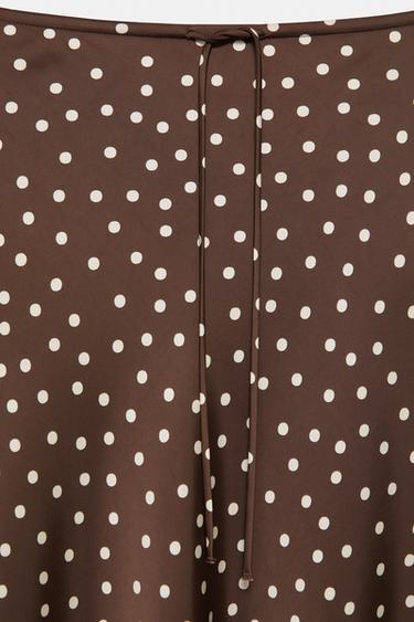 Satin drawstring midi skirt — Print 1 7