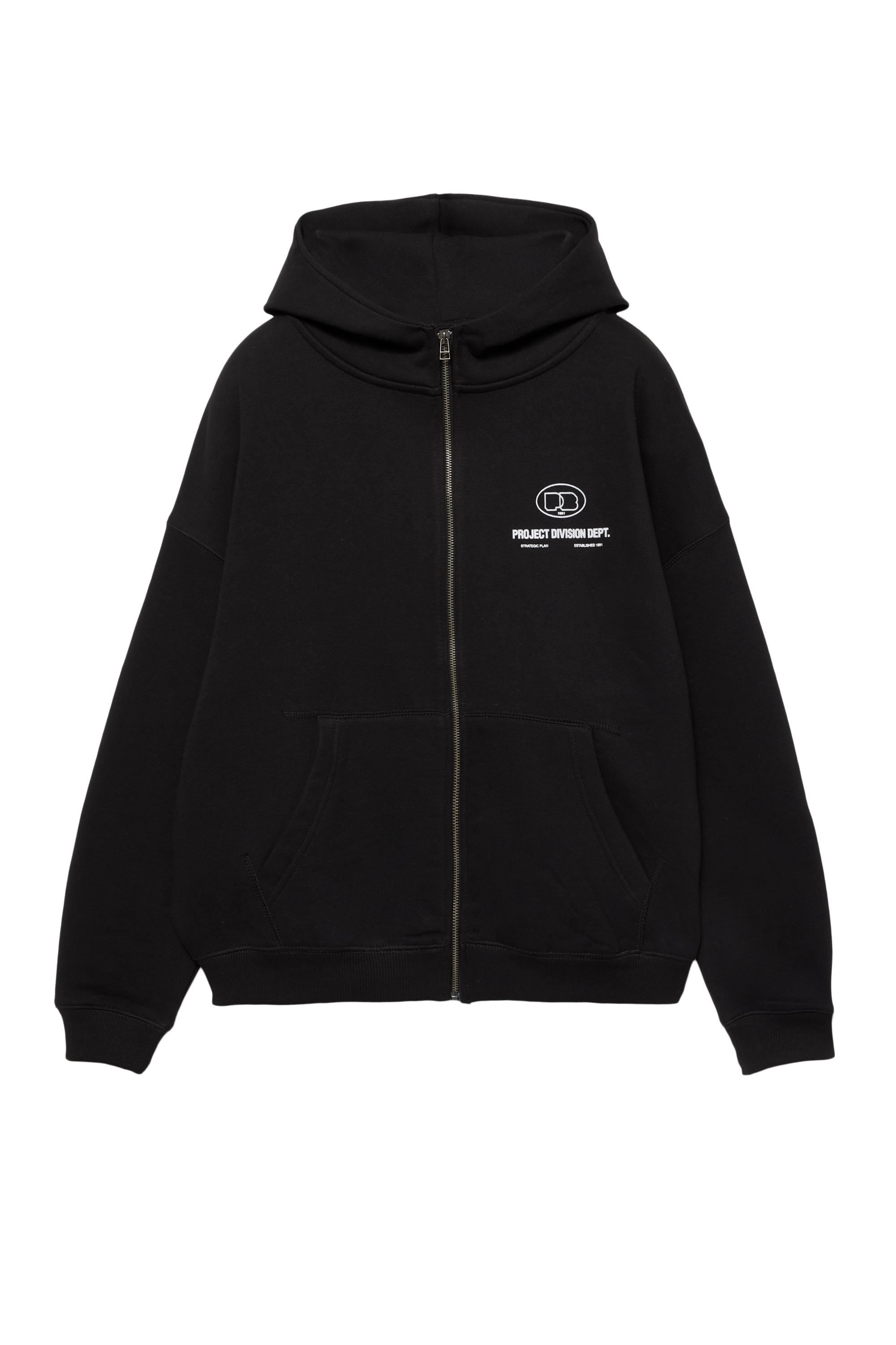 Fermuarlı kapüşonlu sweatshirt