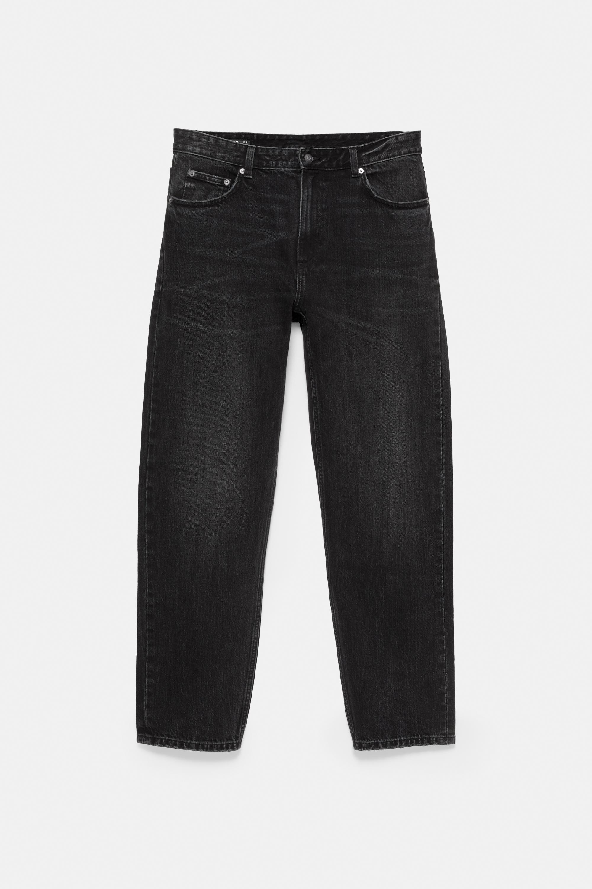 Straight-leg jeans — Faded black