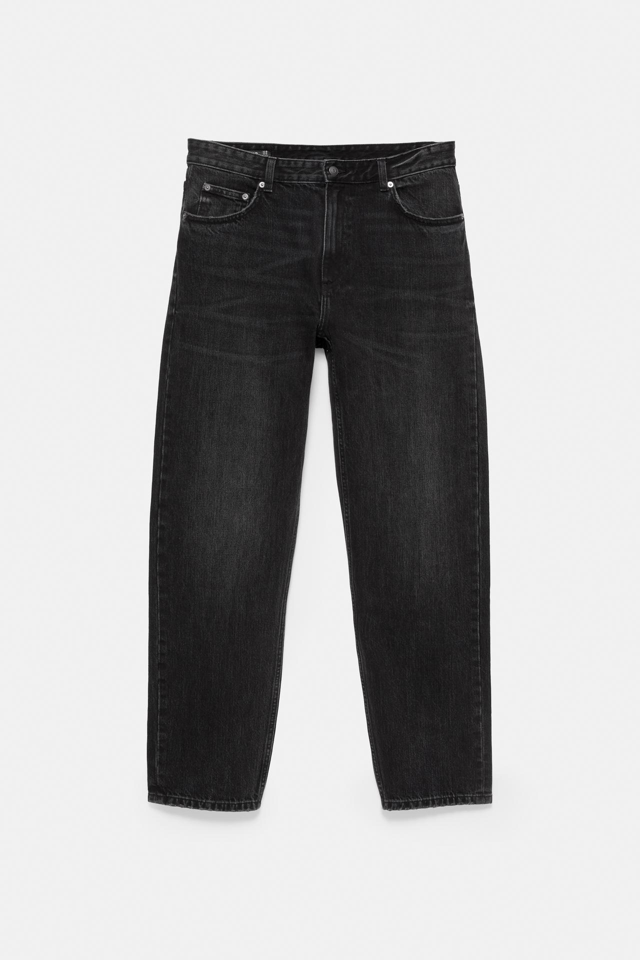 Straight-leg jeans — Faded black
