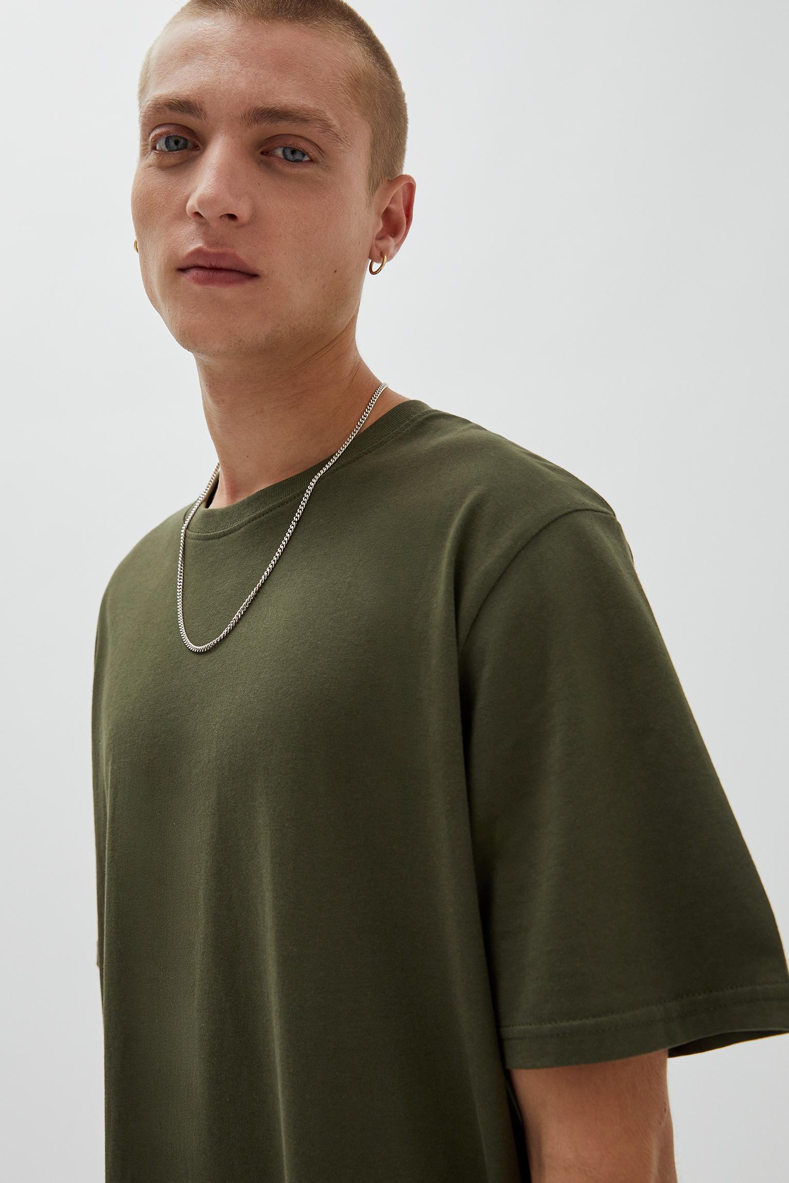 Basic kısa kollu pamuklu tişört - Görsel 80