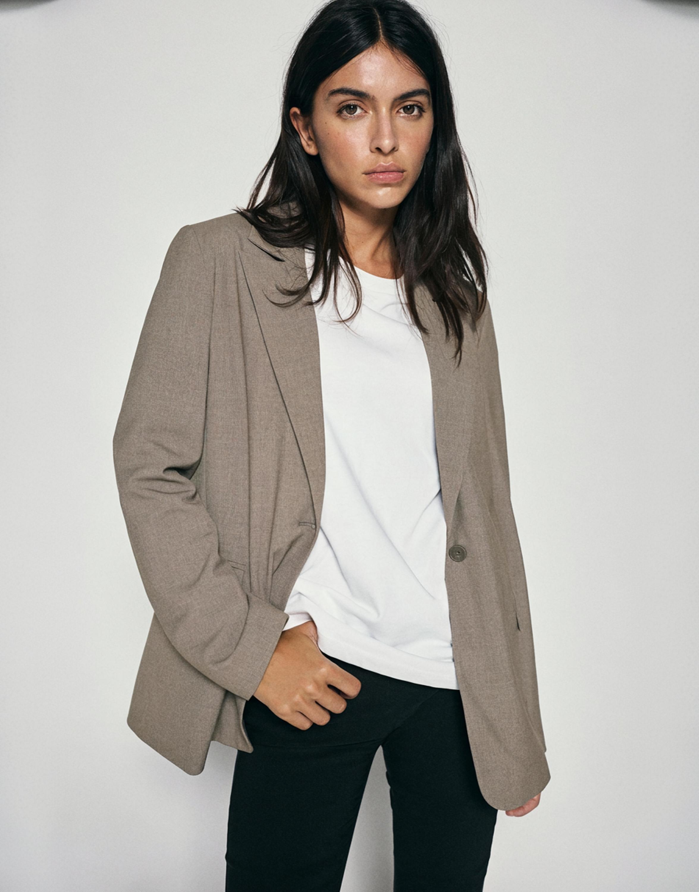Basic blazer — Mole brown