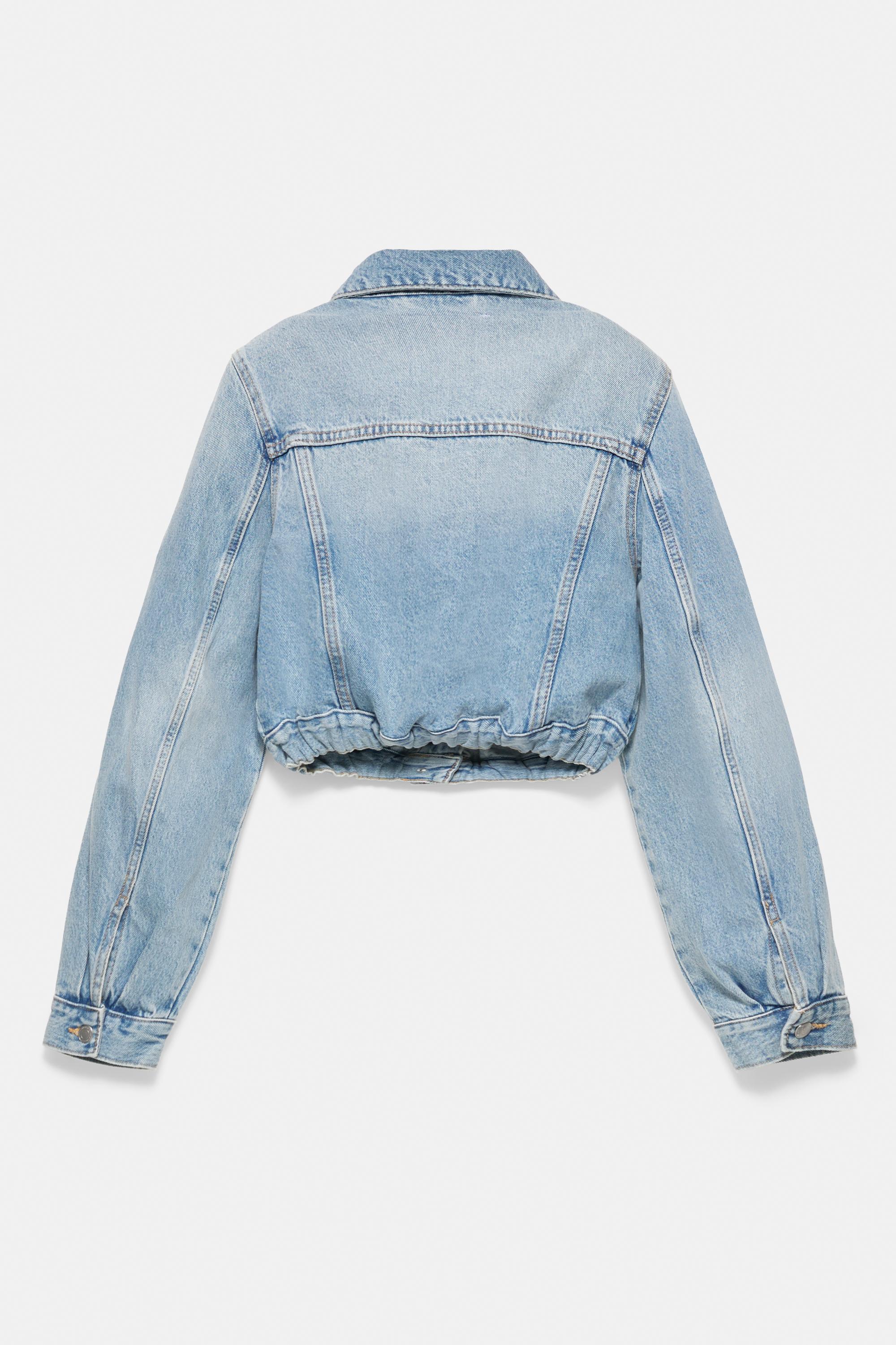 Cropped denim jacket — Pale blue
