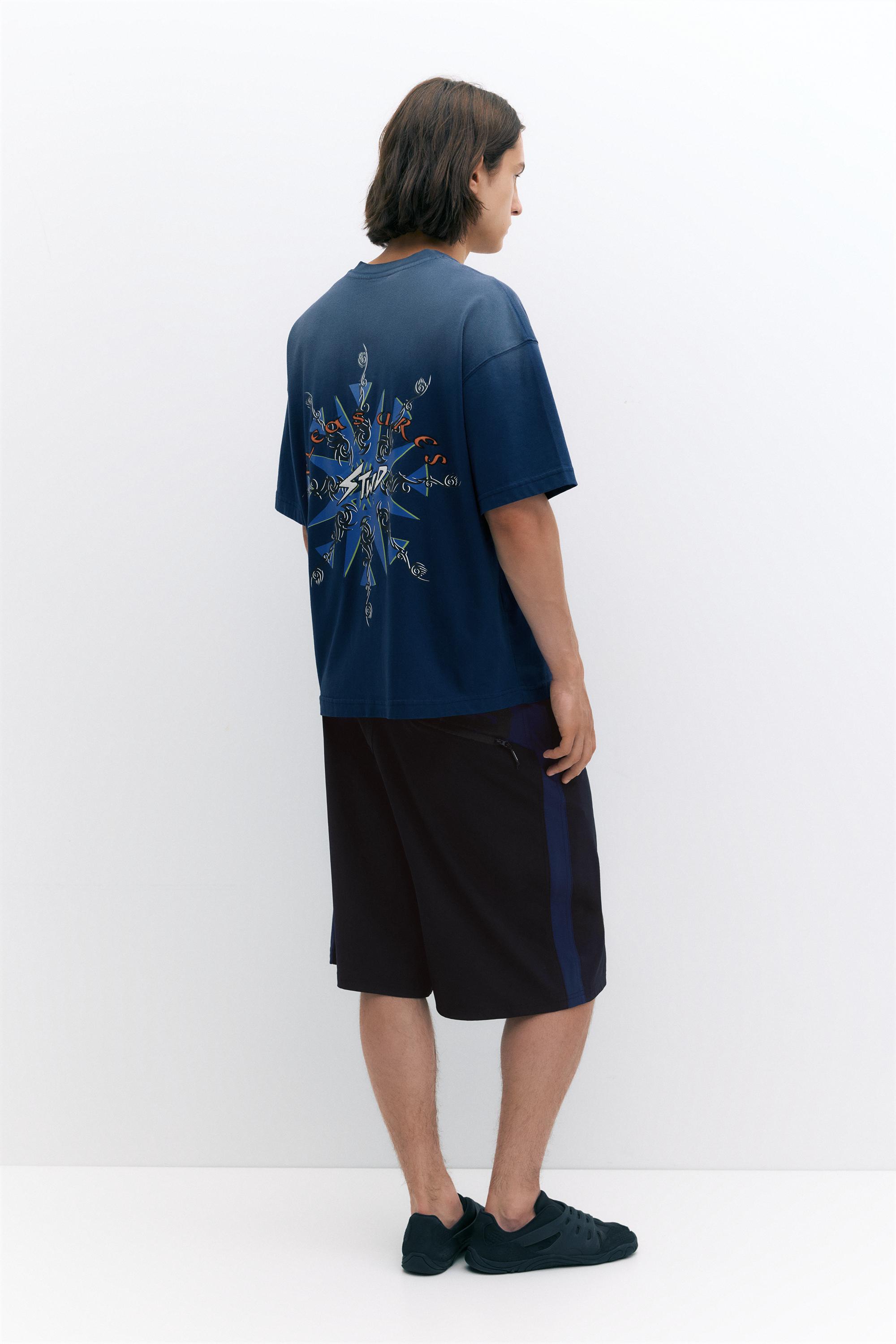 Pleasures x STWD boxy T-shirt — Dark blue