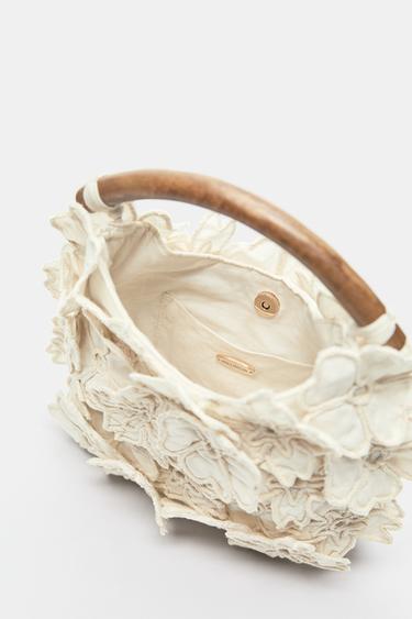 Floral handbag — Ecru 5