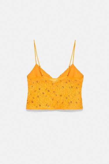 Orange sequin camisole — Orange 7
