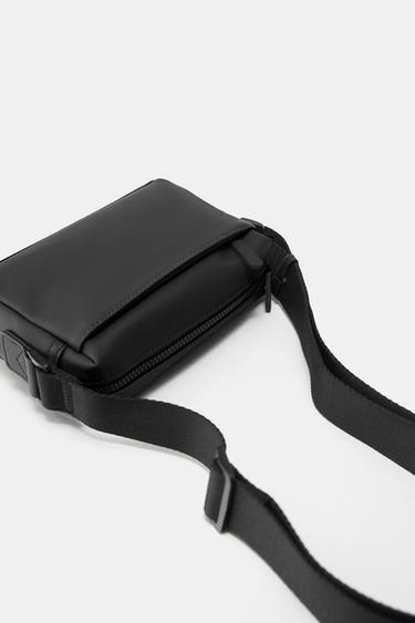 Rubberised crossbody bag — Black 4