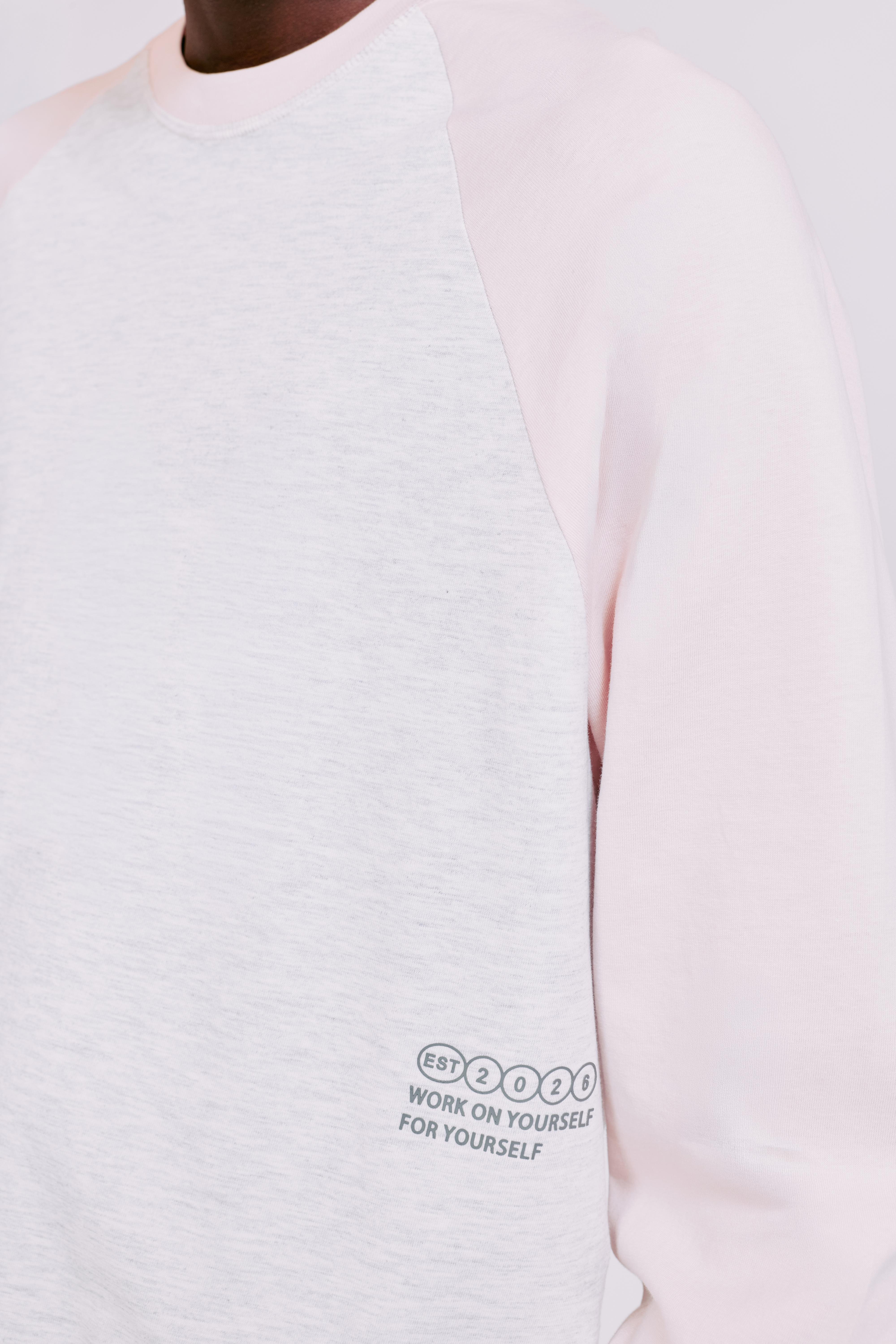 Raglan sleeve T-shirt — Pink