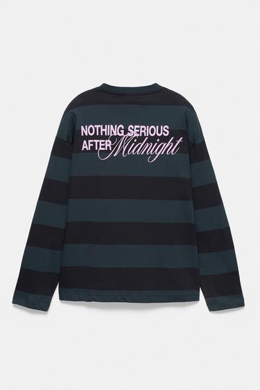 Striped text T-shirt — Striped 6