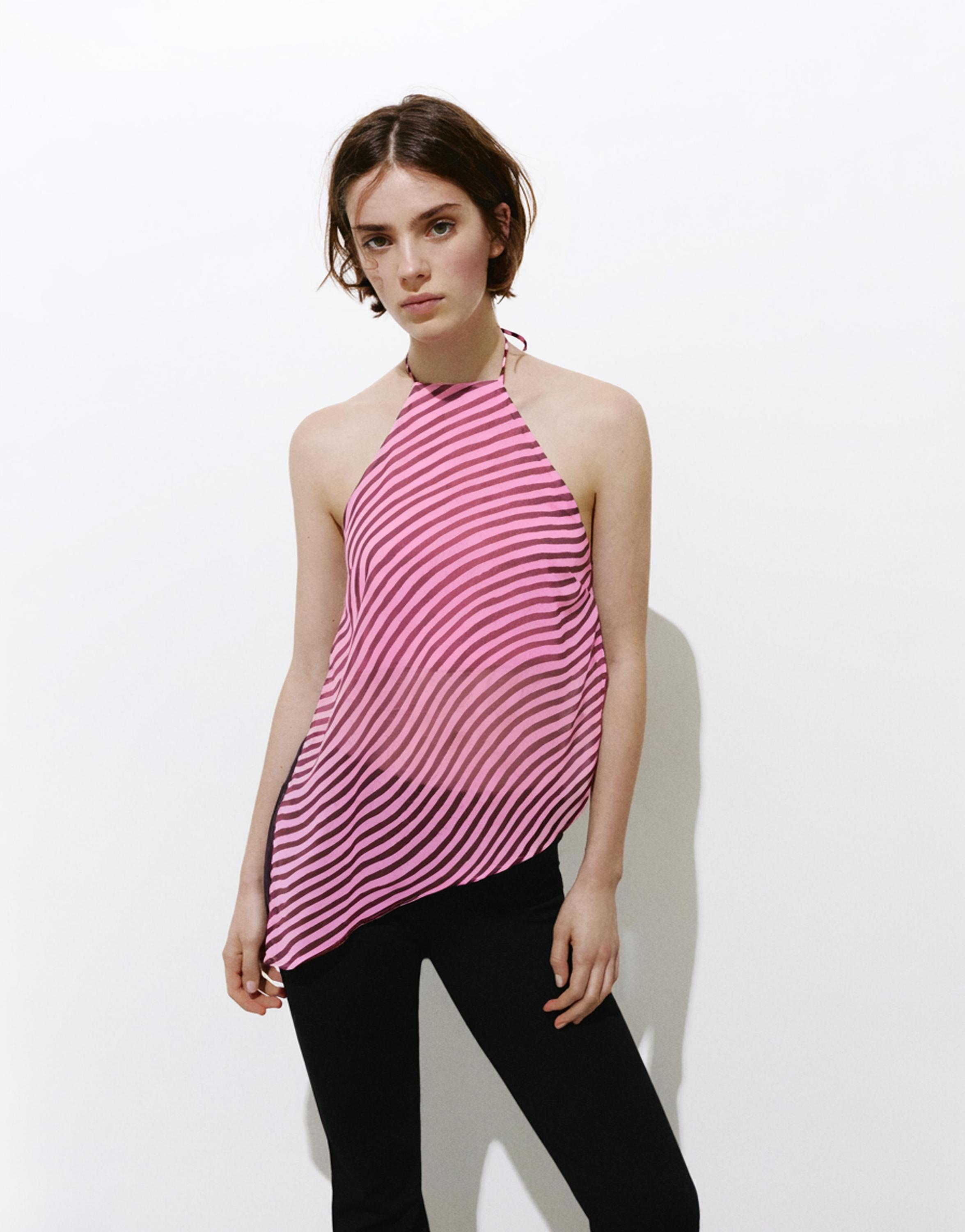 Wavy halter top — Pink