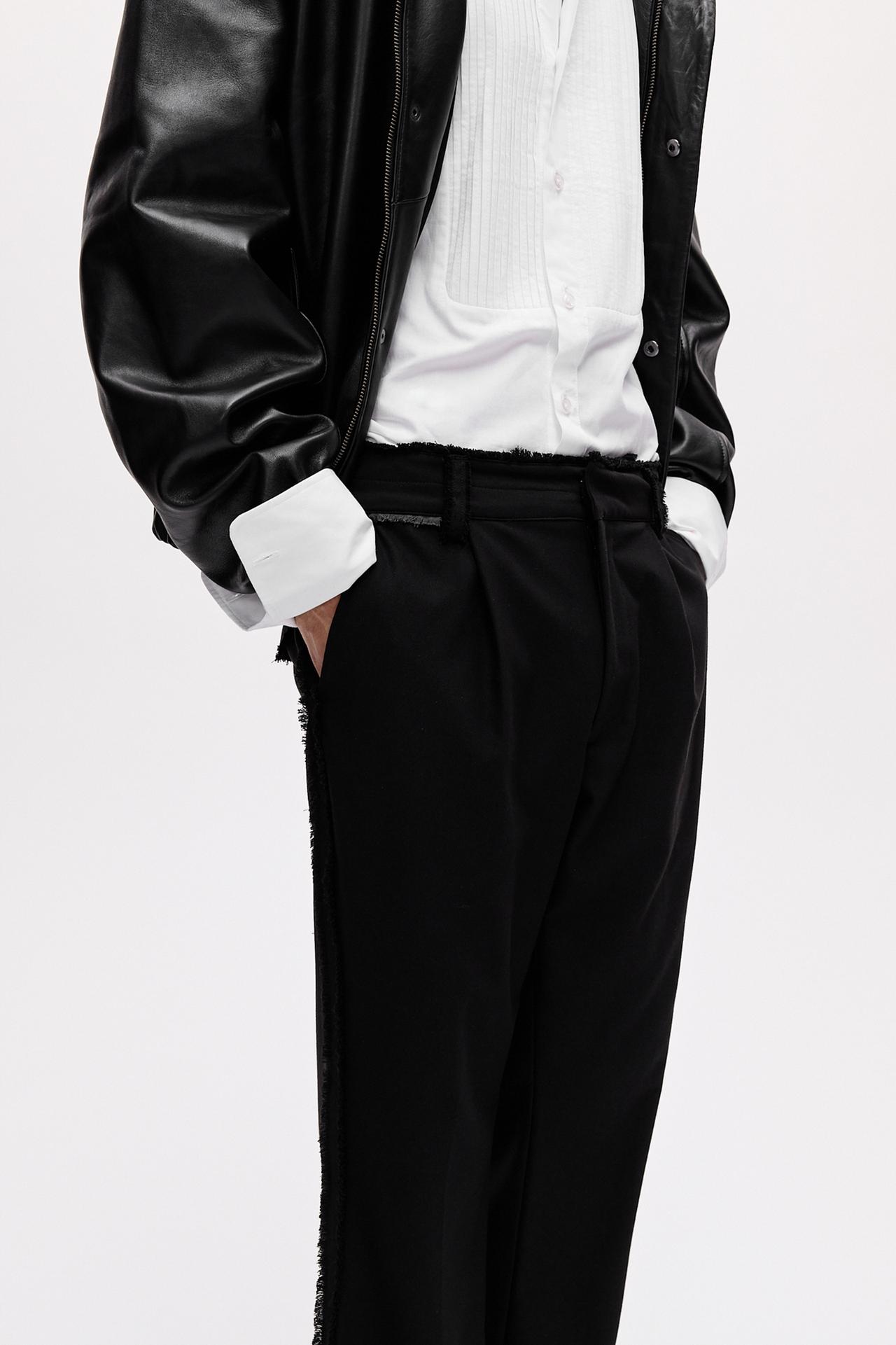 Oscar Ouyang tailored trousers — Black