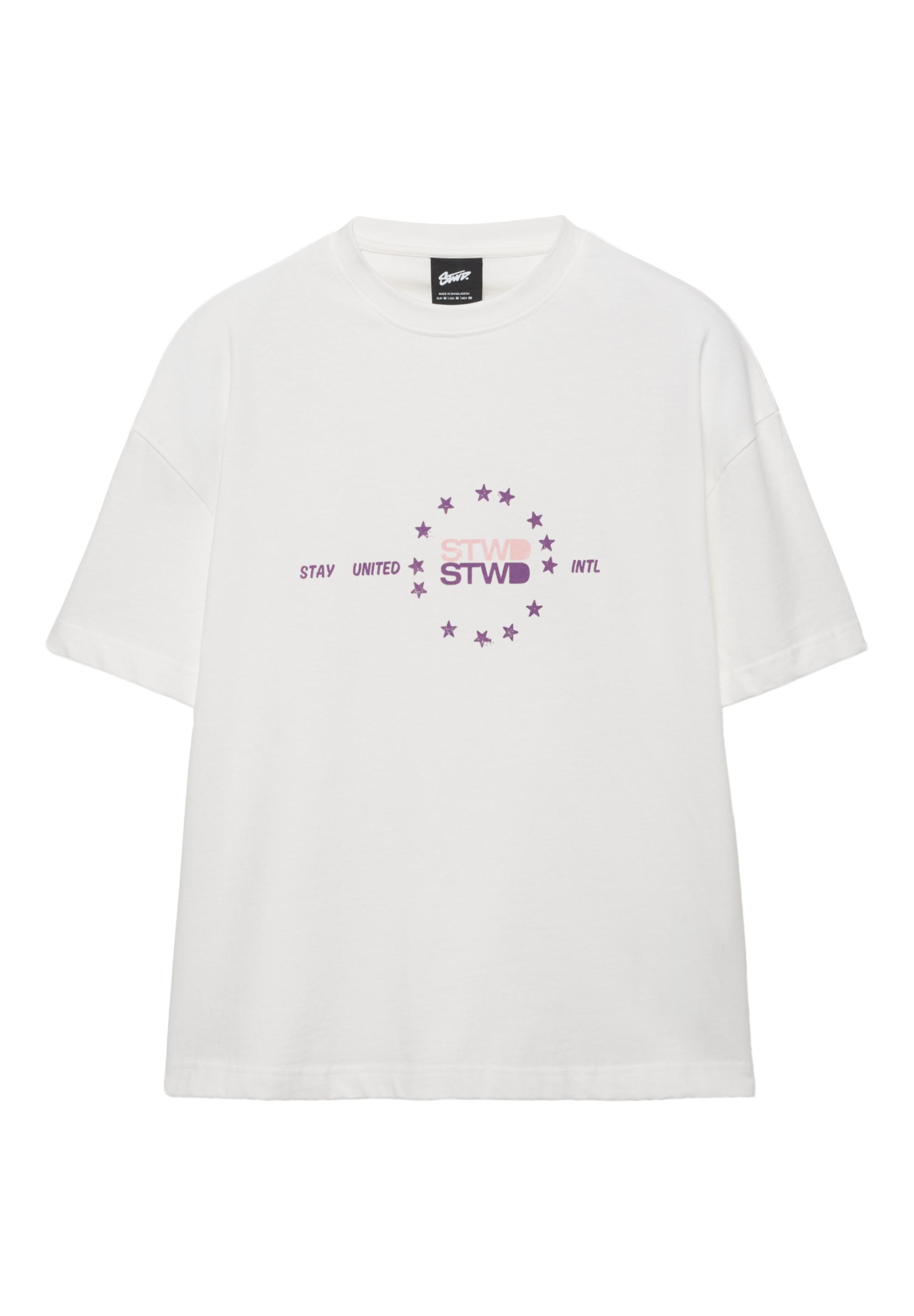 STWD yıldız baskılı t-shirt - Görsel 3