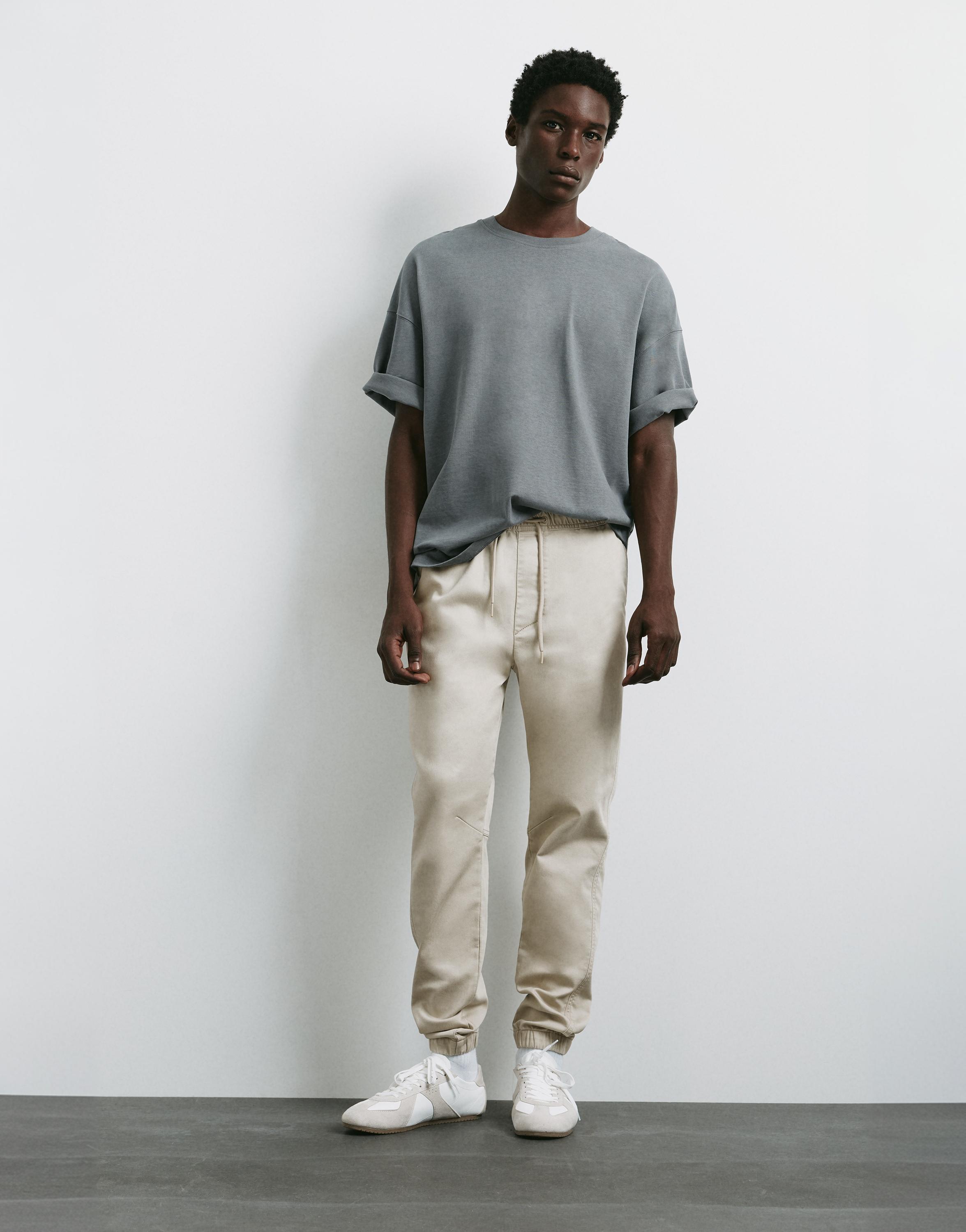 Regular fit jogging trousers — Beige