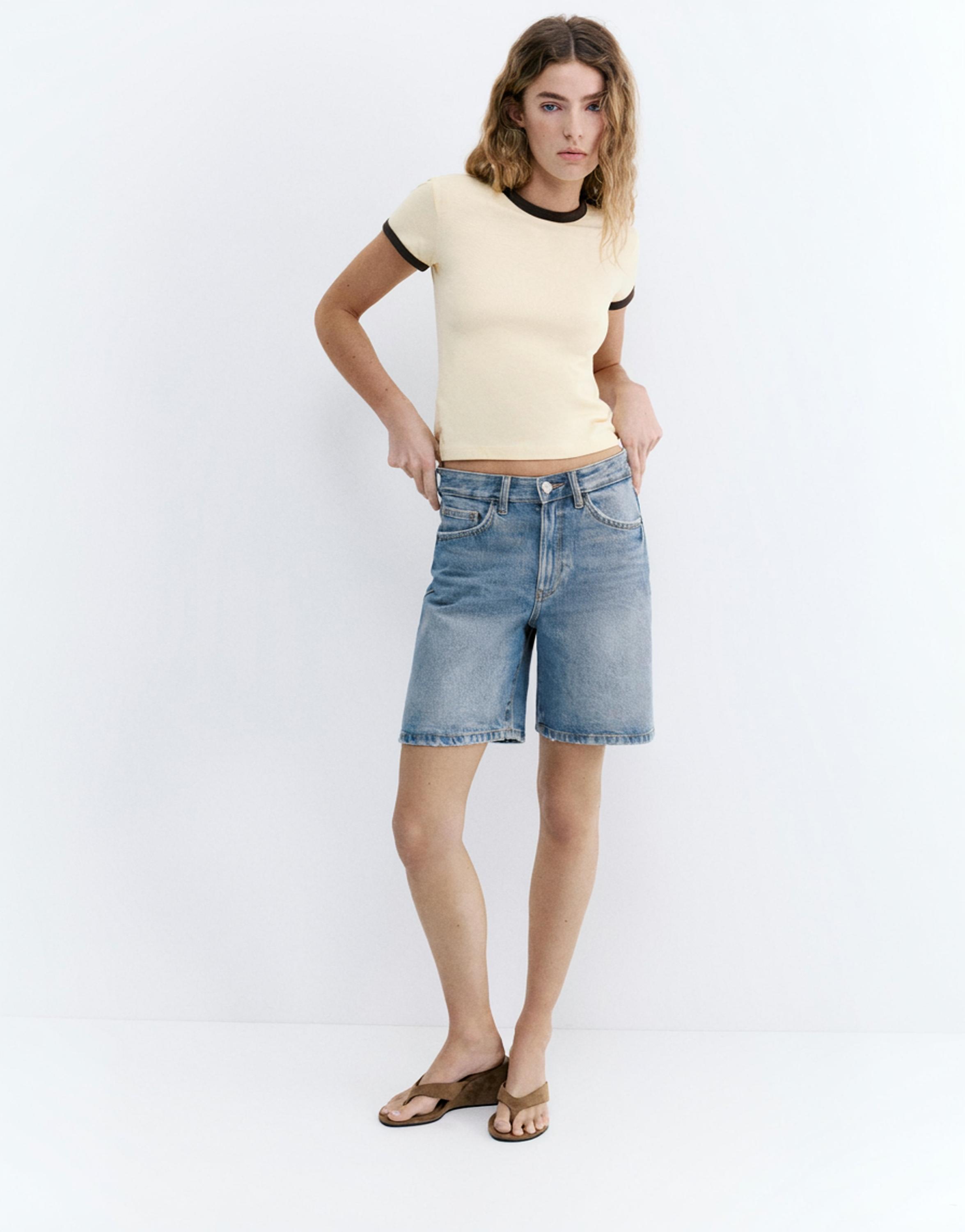 Denim bermuda şort - Görsel 7