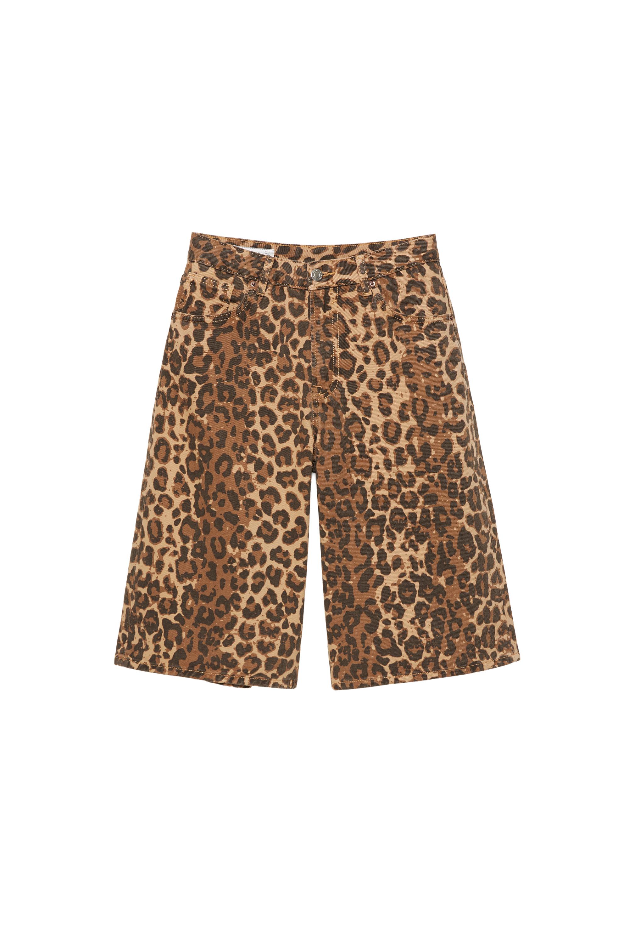 Pull&Bear Leopar jorts görsel 8