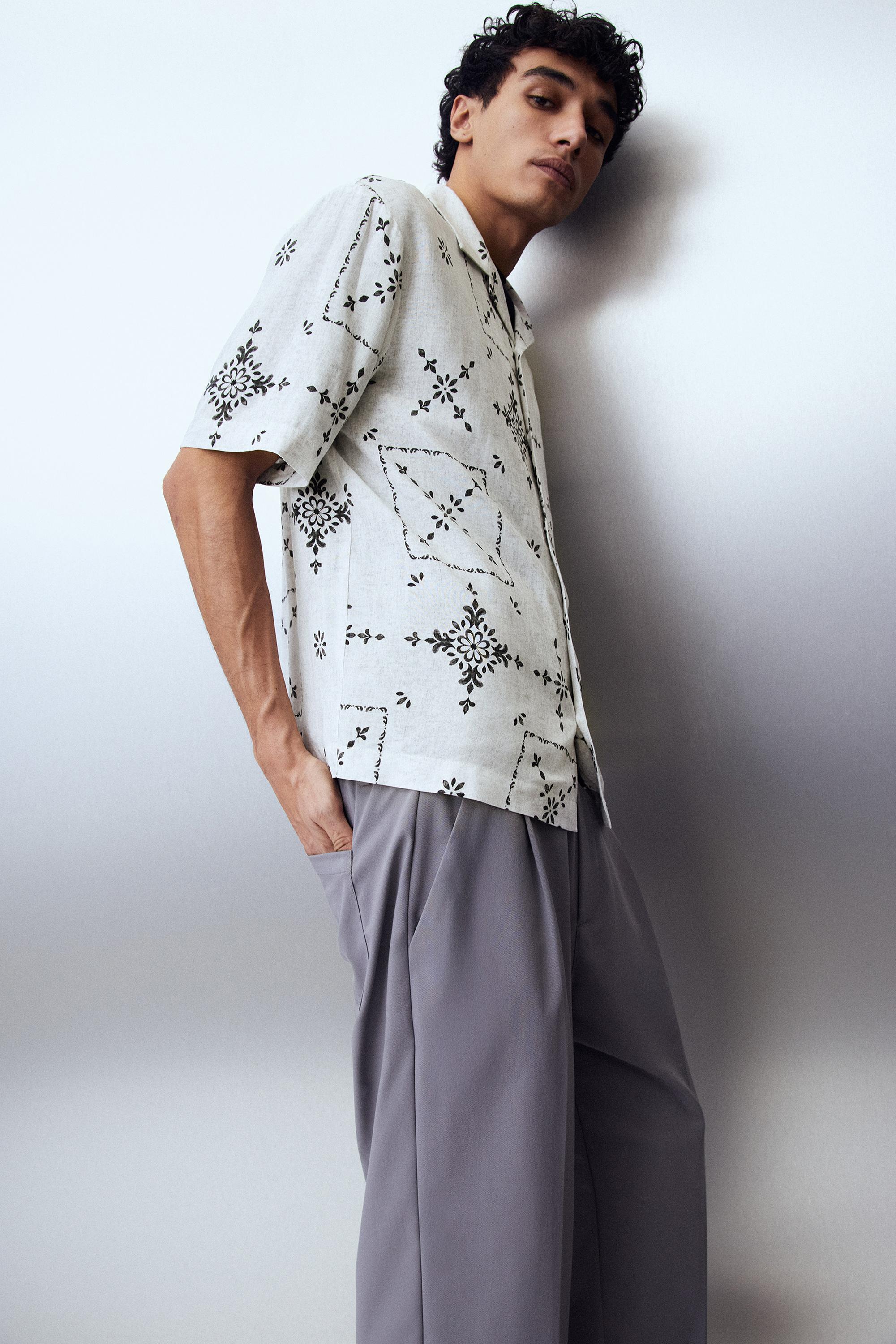 Camisa Estampada De Manga Curta