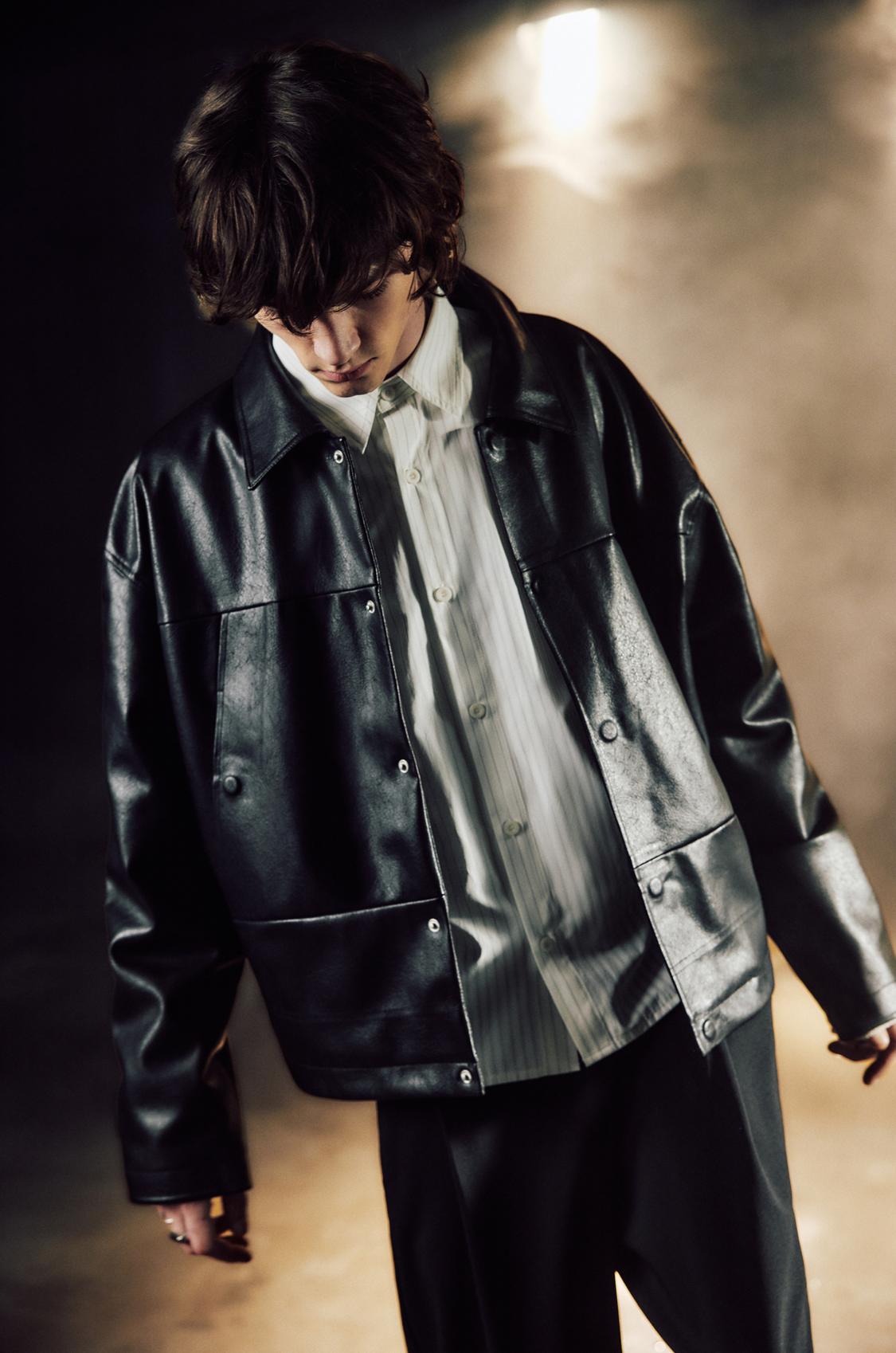 Pull&bear Faux Leather Duster Jacket Pull&Bear Belted Faux