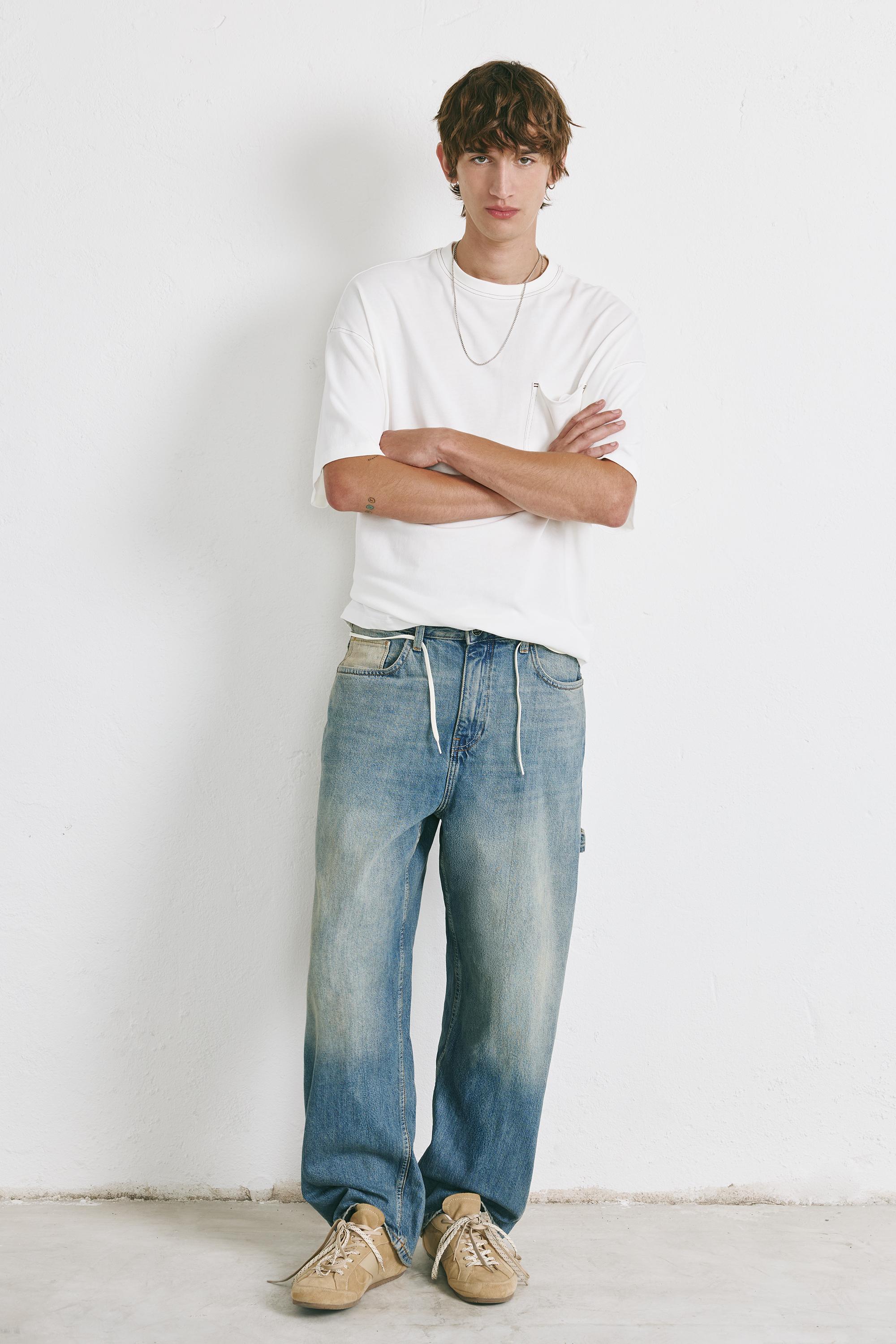 Jeans baggy relaxed paneles